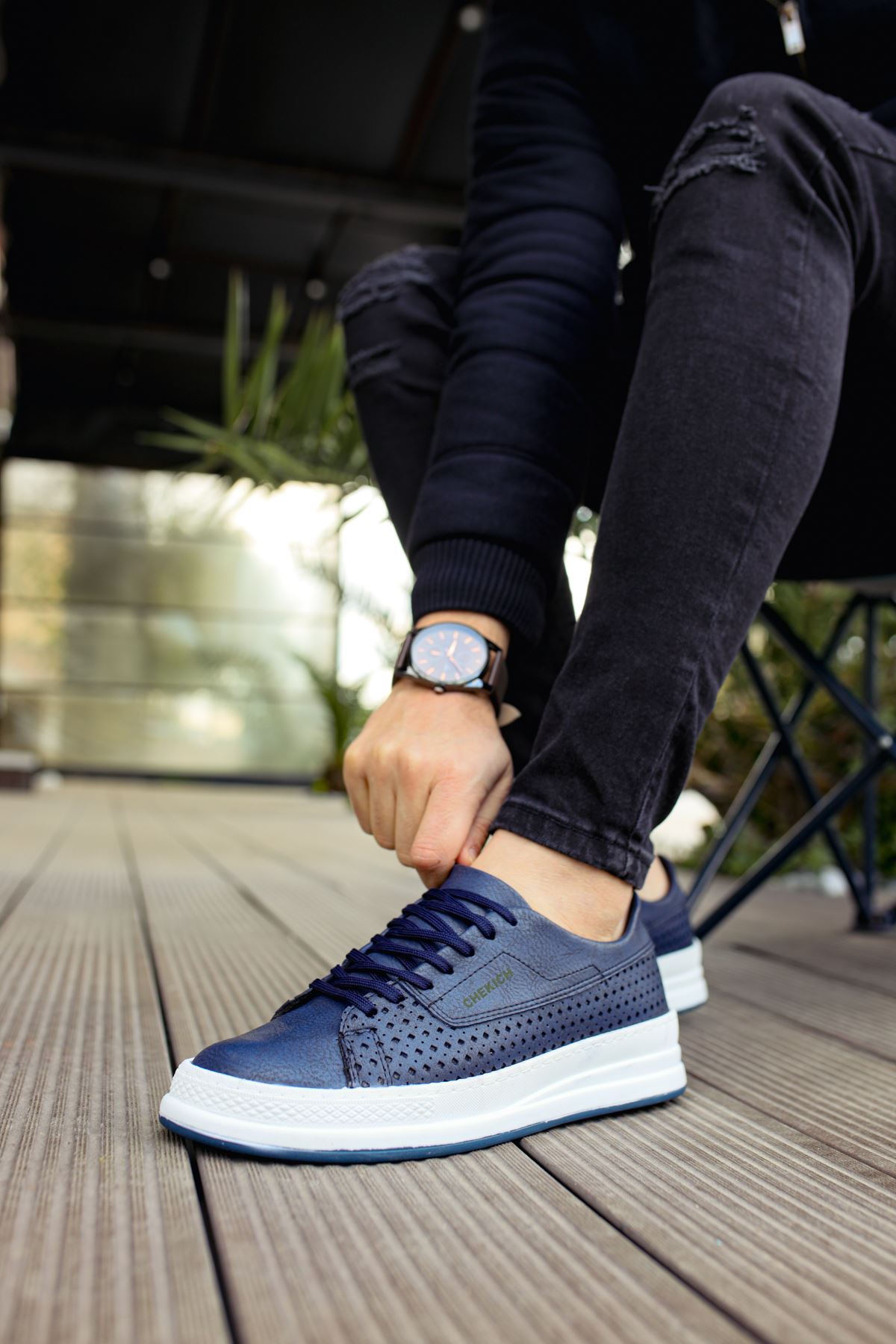 CH043 CBT Cowien Erkek Ayakkabi LACIVERT - Görsel 5