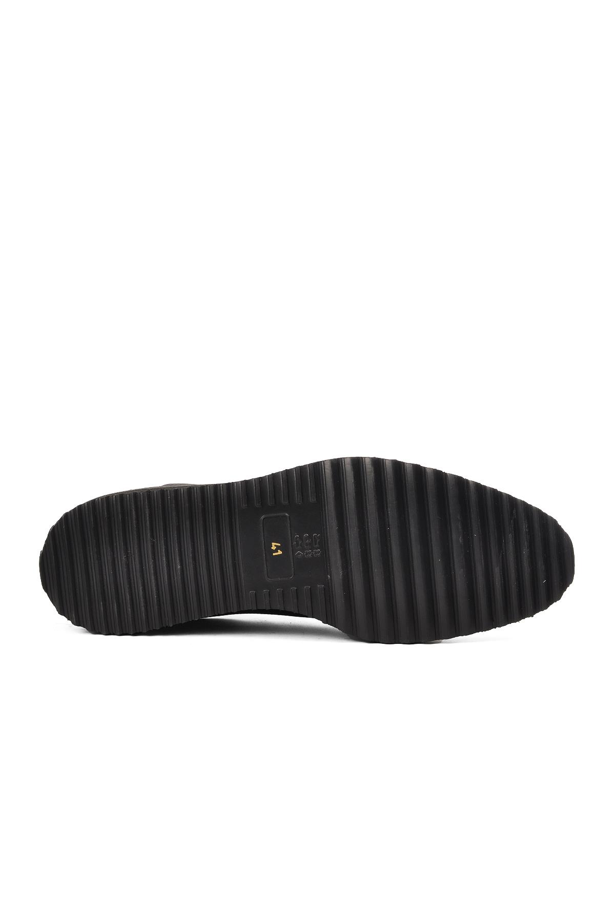 1566 Siyah Rugan Hakiki Deri Erkek Casual Ayakkabı - Görsel 6