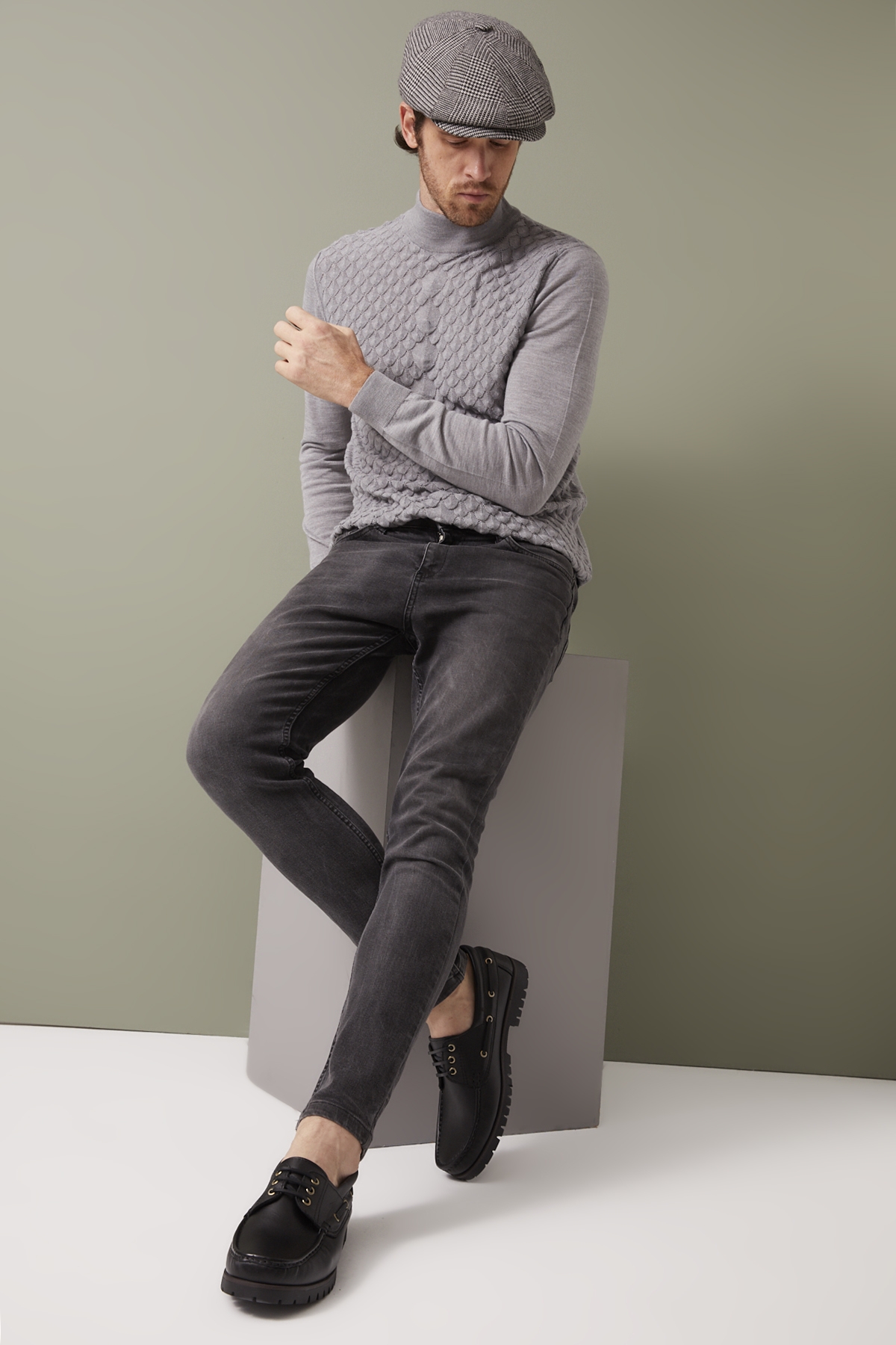 , Erkek Hakiki Deri Ayakkabı 123984 K03 Siyah - Görsel 2