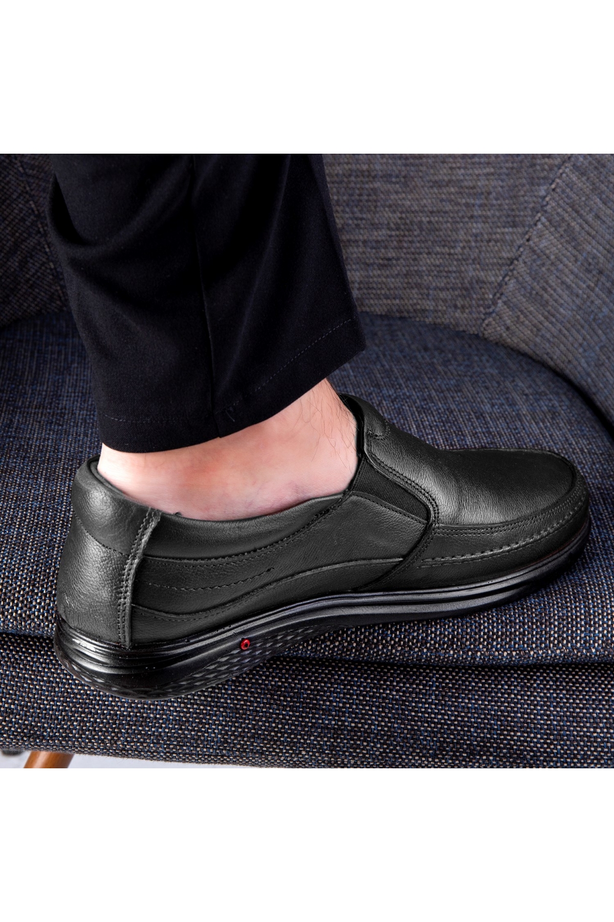 Cushy Hakiki Deri Comfort Ortopedik Erkek Günlük Ayakkabı, Baba Ayakkabısı, Ortopedik Ayakkabı - Görsel 6