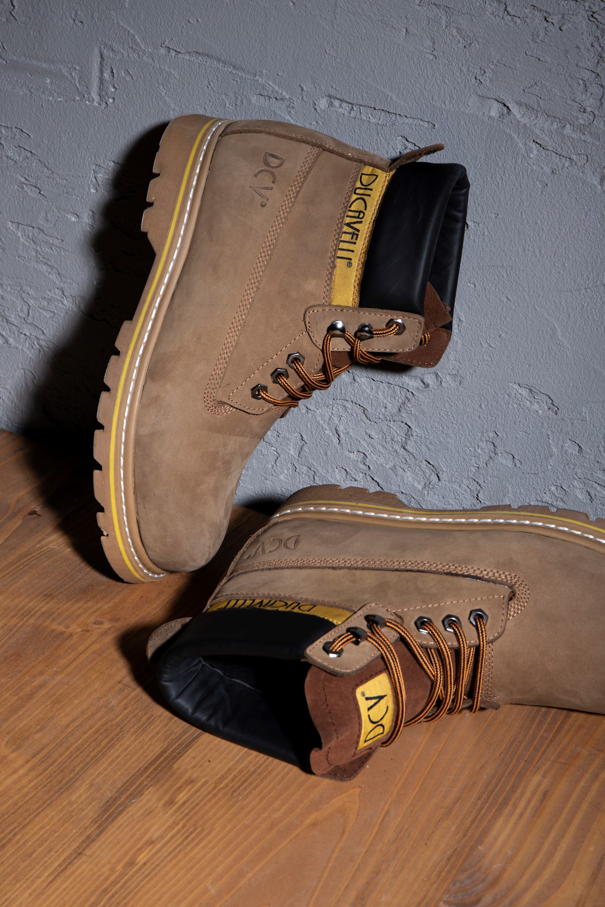 Desert Hakiki Deri Nubuk Bağcıklı Erkek Bot - Görsel 6