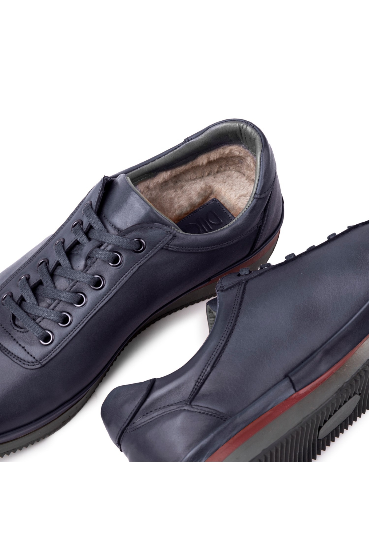 Semplici Hakiki Deri Erkek Günlük Ayakkabı, İçi Kürklü Ayakkabı, Kışlık Kürklü Ayakkabı - Görsel 4