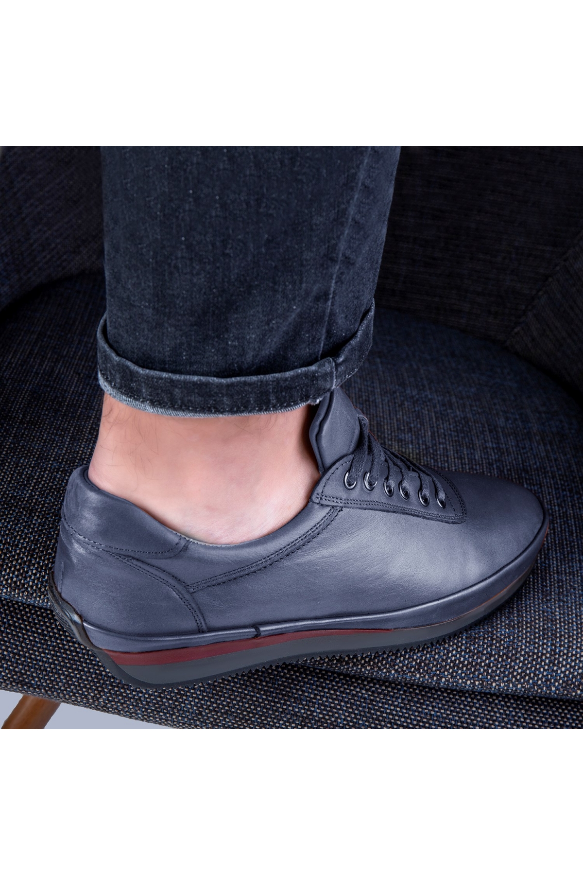 Semplici Hakiki Deri Erkek Günlük Ayakkabı, İçi Kürklü Ayakkabı, Kışlık Kürklü Ayakkabı - Görsel 6