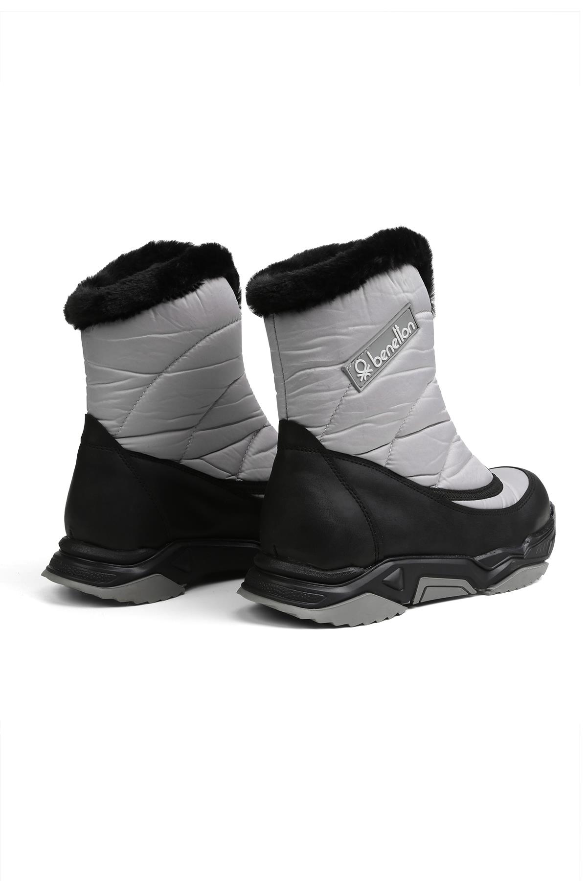 ® | BN-30393 - 3256 Gri Siyah - Kadın Bot - Görsel 4