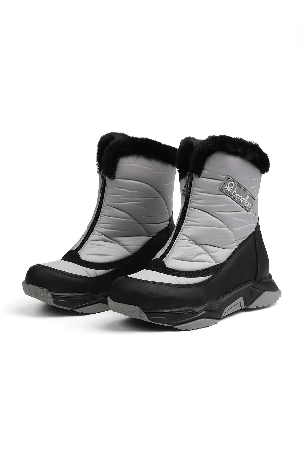 ® | BN-30393 - 3256 Gri Siyah - Kadın Bot - Görsel 5