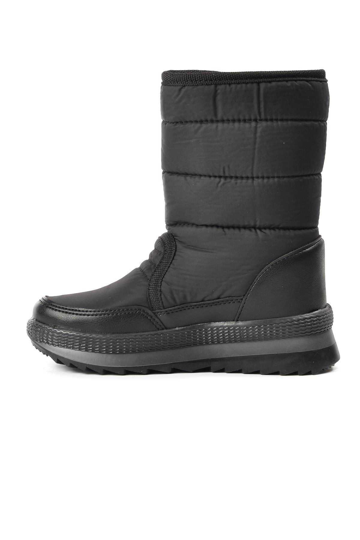 Kosiv-F Siyah İçi Kürklü Cırtlı Çocuk Kar Botu - Görsel 3