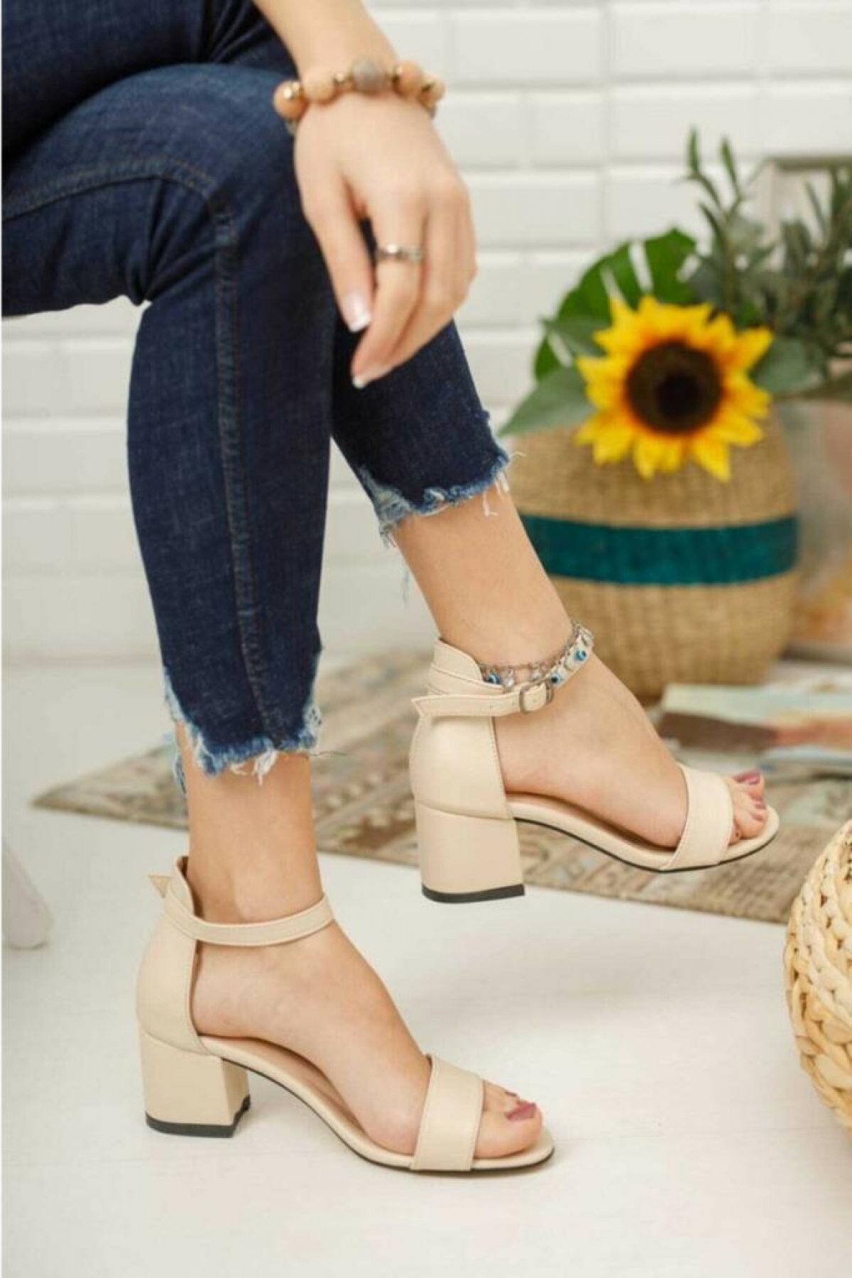 7764 Kadın Ayakkabı Tek Bant - Görsel 3