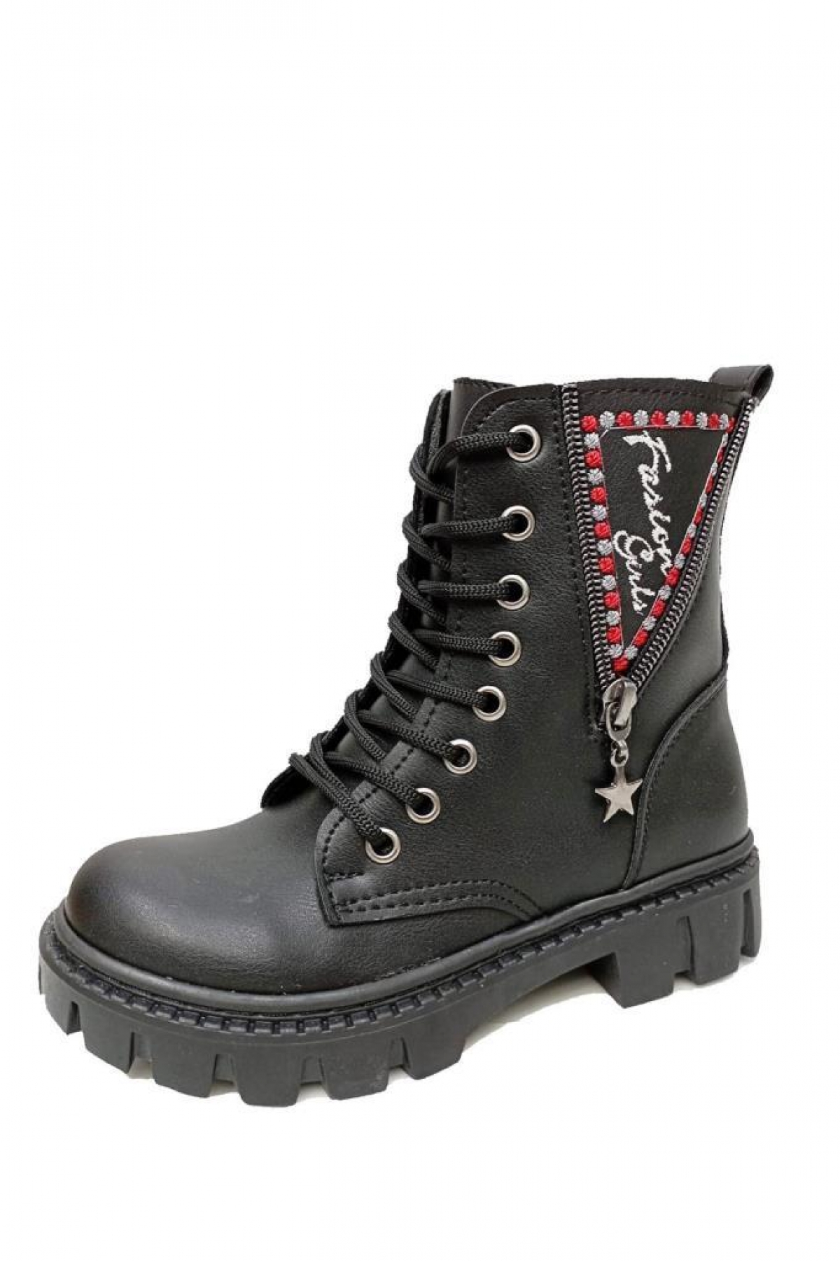 9604 Deri Trend Fashion Kız Çocuk Bot - Görsel 3