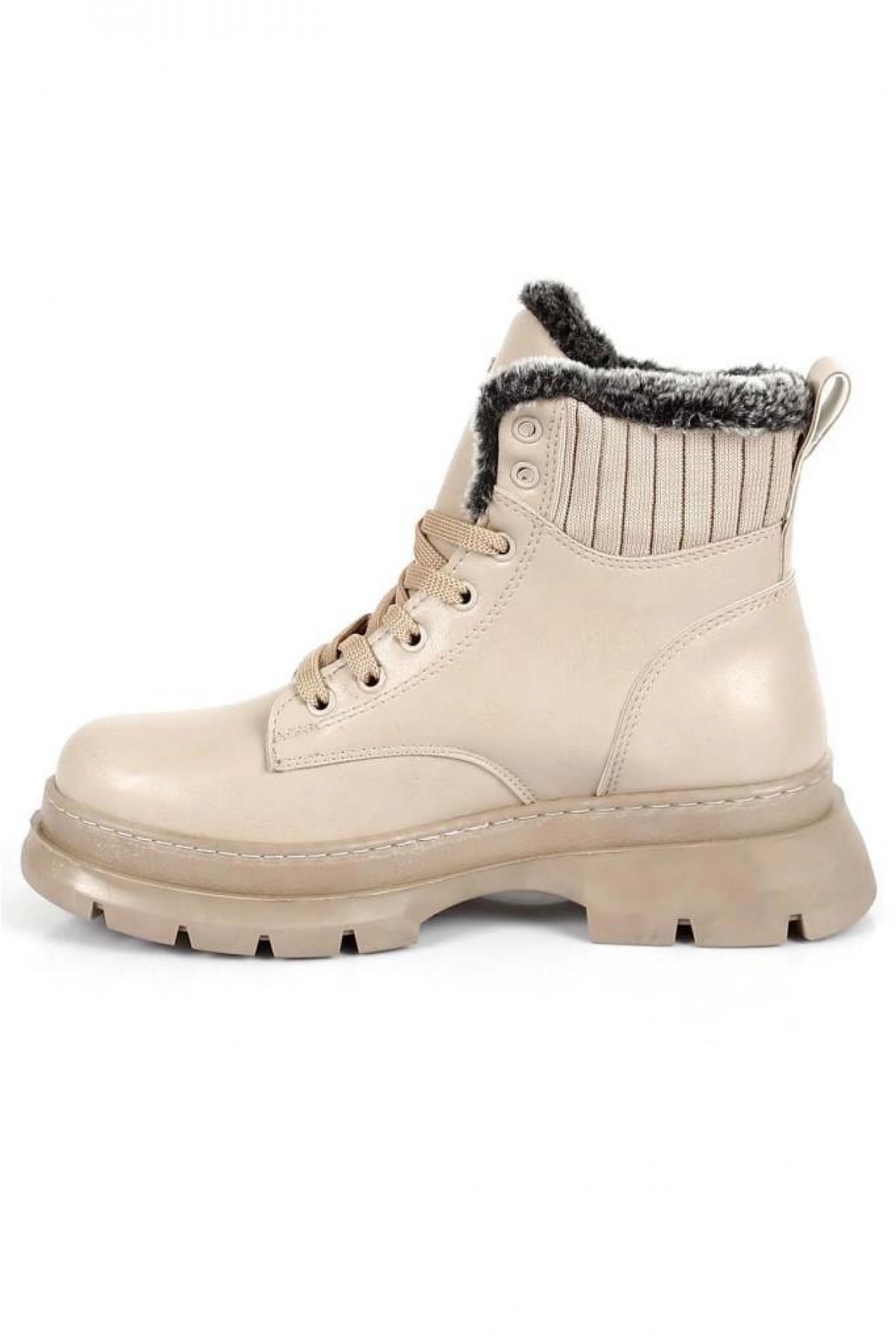 6038 Deri Kürklü Sıcak Astar Kadın Bot - Görsel 3