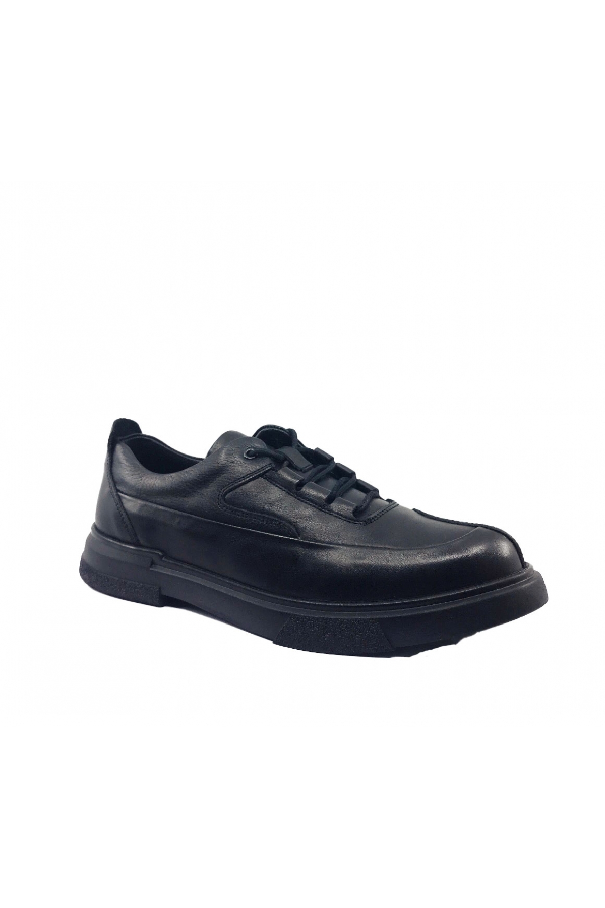 6871 Siyah Erkek Günlük Deri Ayakkabı - Görsel 3