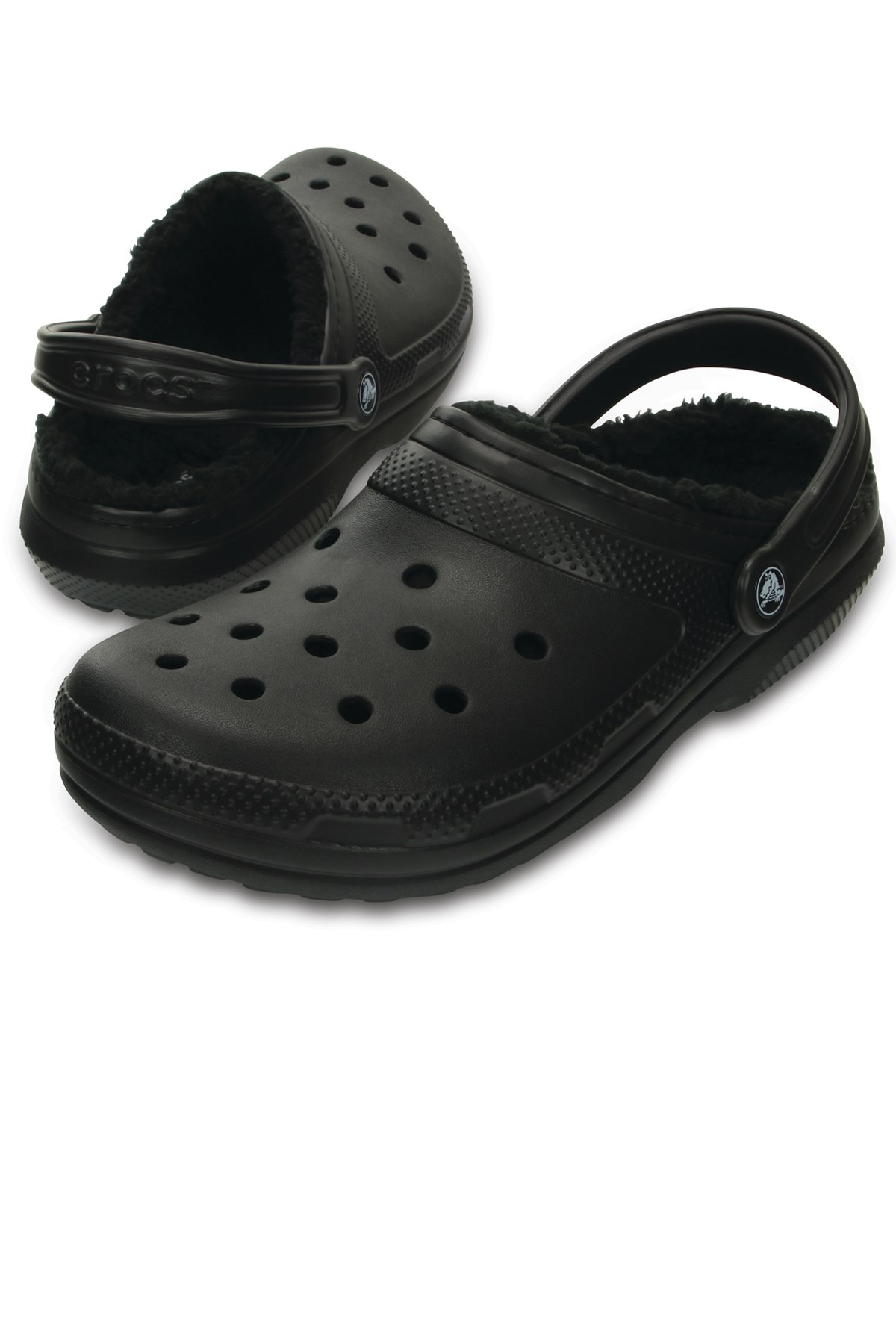 Crocs Crocs Siyah Classic Lined Clog Uniseks Terlik 203591-060 Sandalet & Terlik | Flo Siyah - 4. görsel