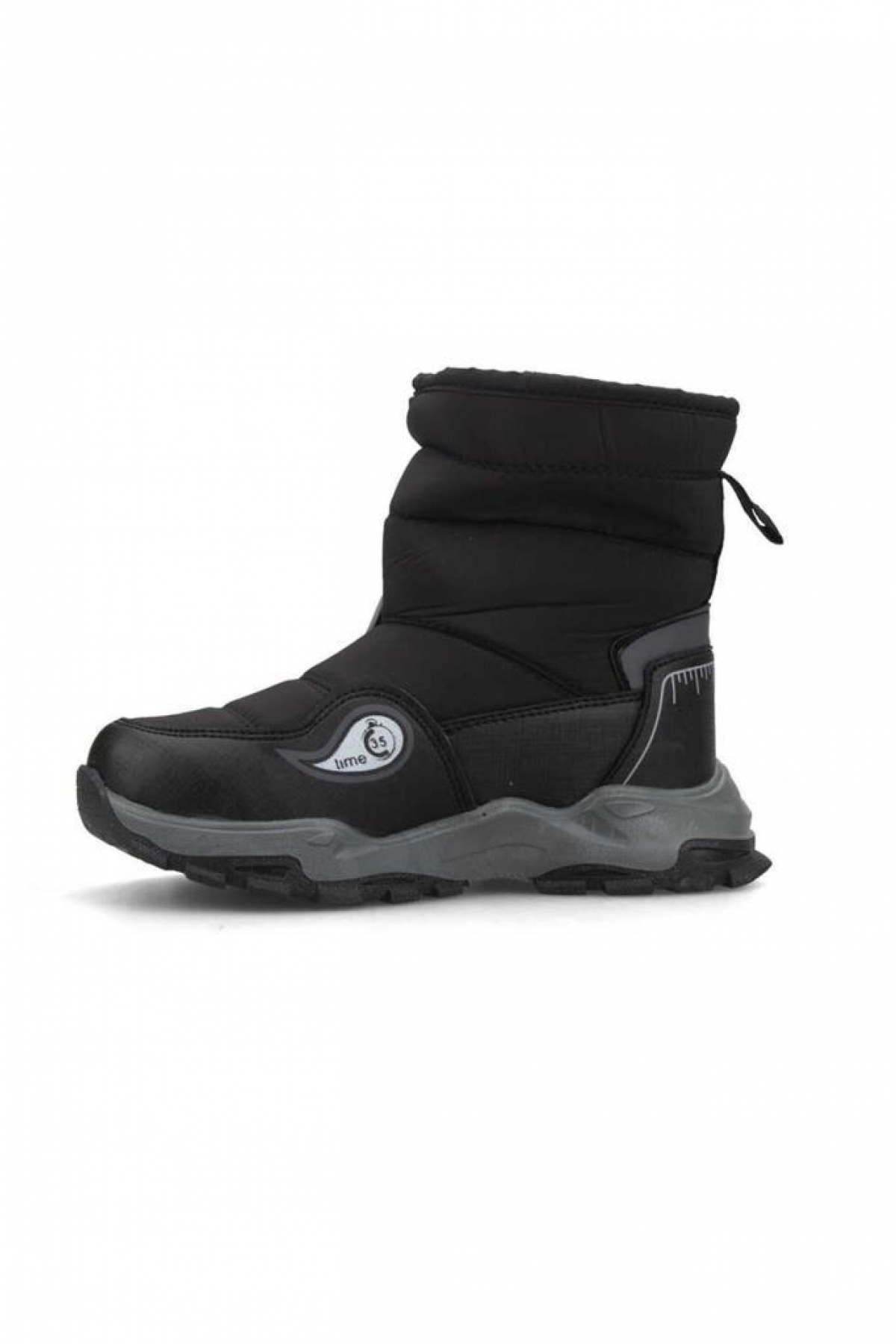 2221F Kürklü Çocuk Kar Bot Siyah Füme - Görsel 3