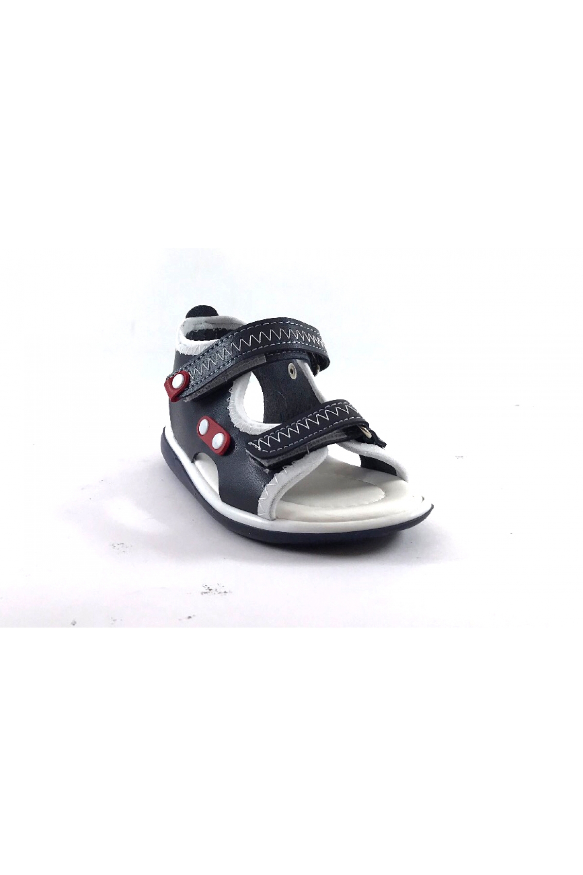 Lacivert Beyaz Erkek Çocuk Bebe Sandalet Ayakkabı - Görsel 3