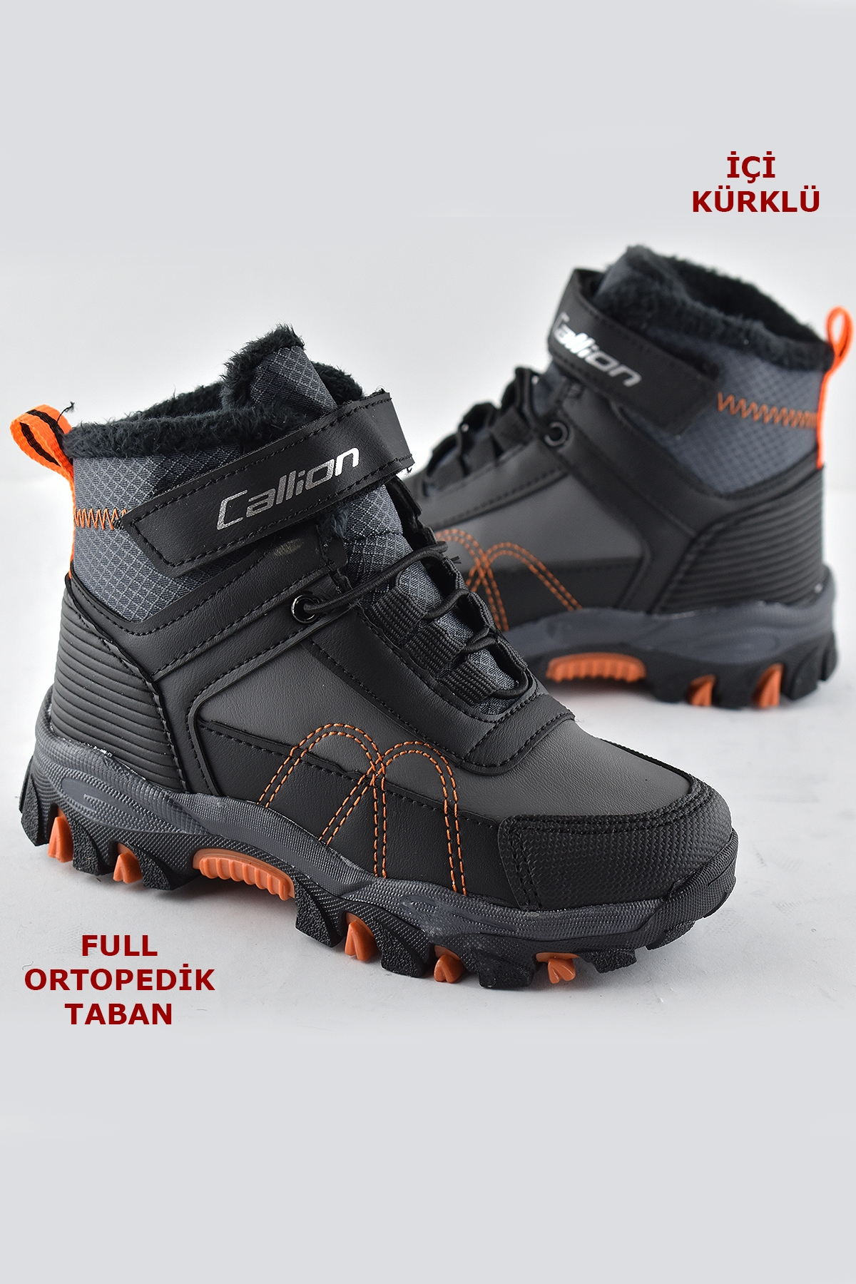 Callion 918 Ortopedik Taban Çocuk Outdoor Bot Ayakkabı Bilekli Kürklü - Görsel 2