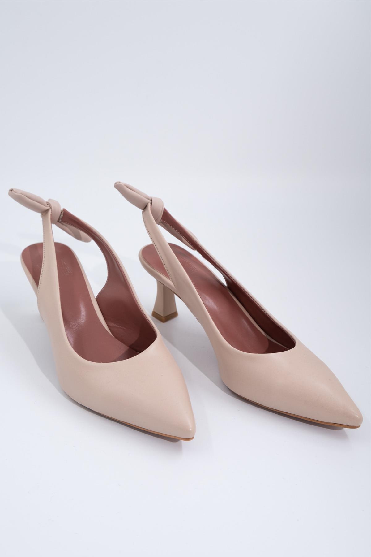 Ten Arkadan Fiyonklu Topuklu Stiletto Ayakkabı - Minipony - Görsel 5