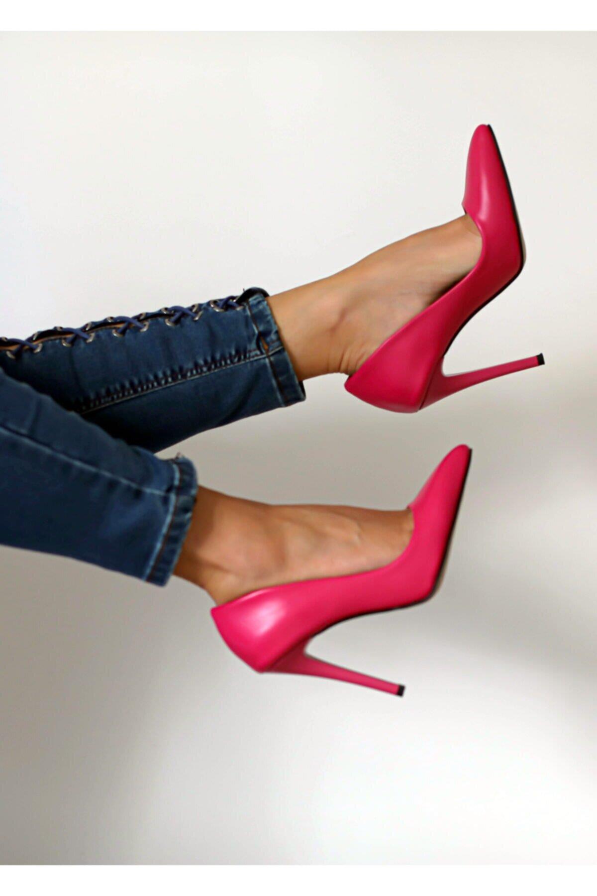 Kadın Klasik İnce Yüksek Topuk Stiletto Ayakkabı - Görsel 4