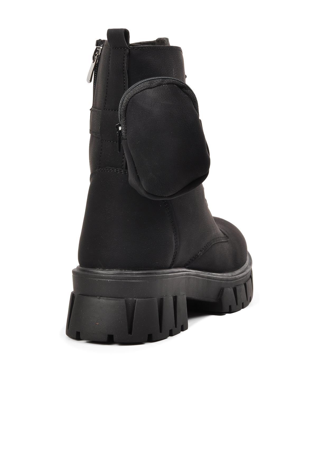 Meru Siyah-Zümrüt Kadın Postal Bot - Görsel 5