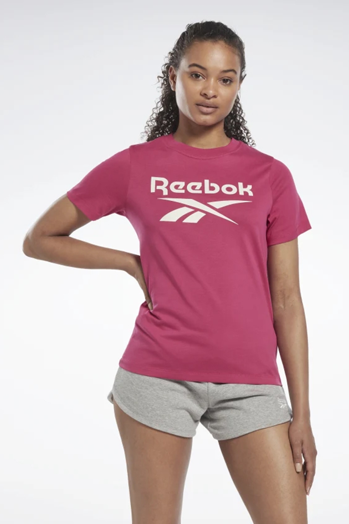 Reebok RI BL Tee Pembe Kadın Kısa Kol T-Shirt 101405095 | Flo