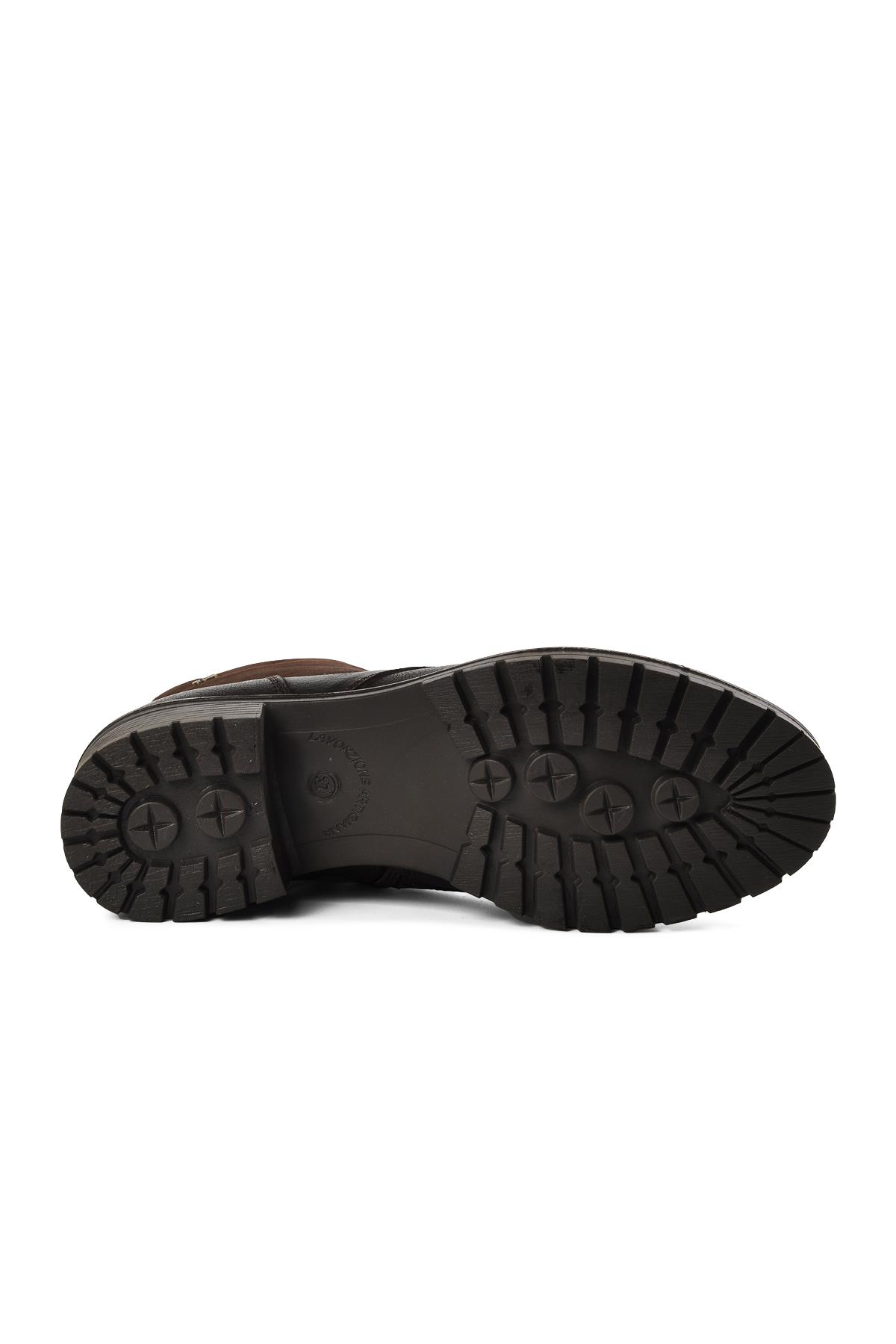 3312K Kahve Nubuk Hakiki Deri Kadın Topuklu Bot - Görsel 6