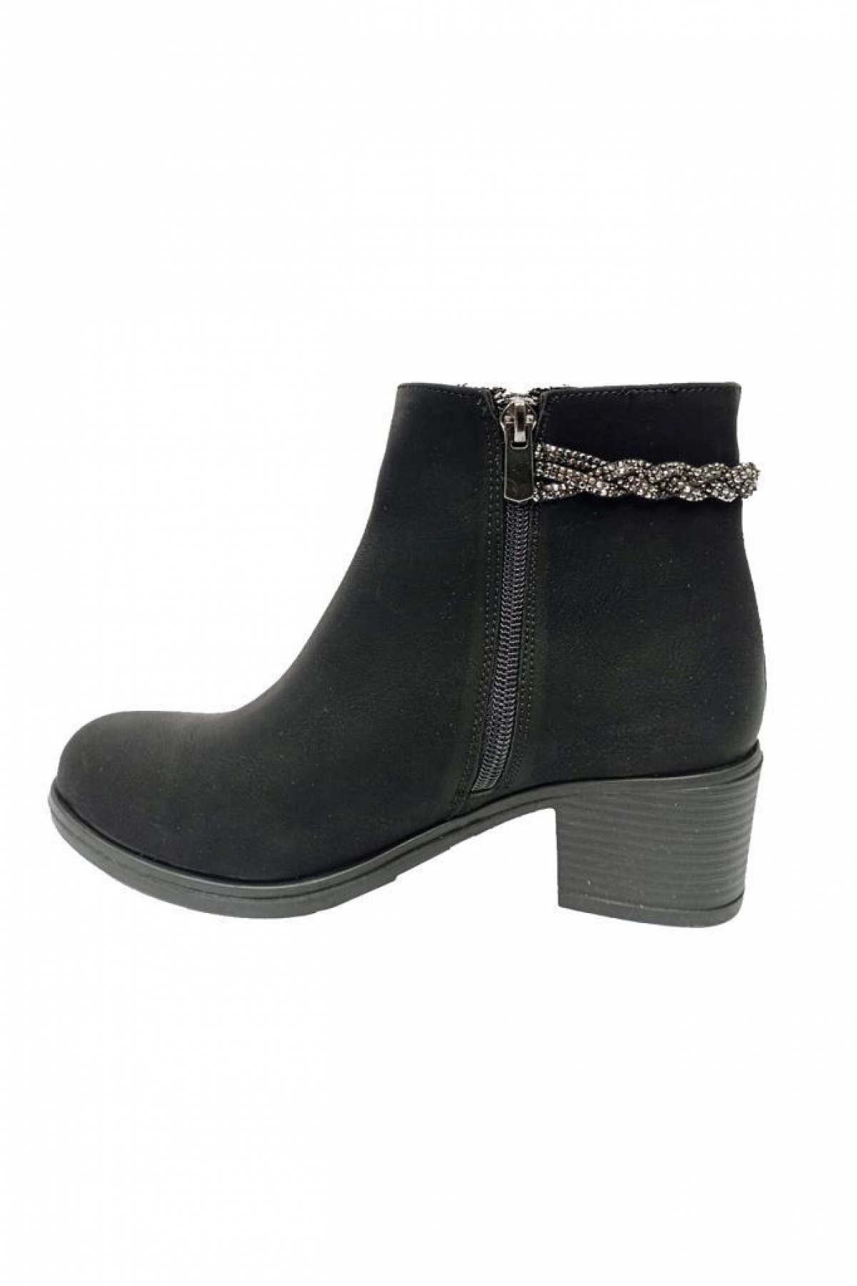 9309 Yağlı Deri Trend Fashion Fermuarlı Kadın Bot - Görsel 3