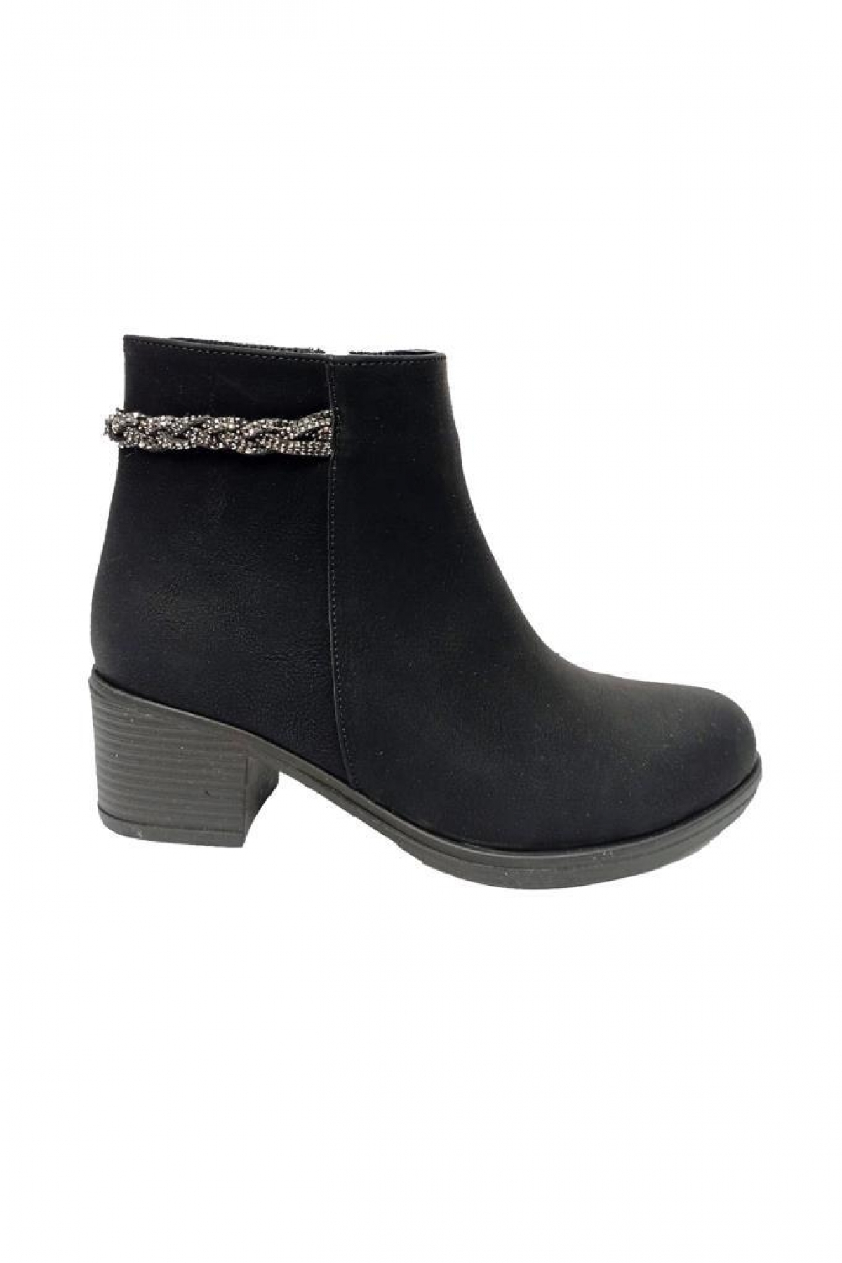 9309 Yağlı Deri Trend Fashion Fermuarlı Kadın Bot - Görsel 4