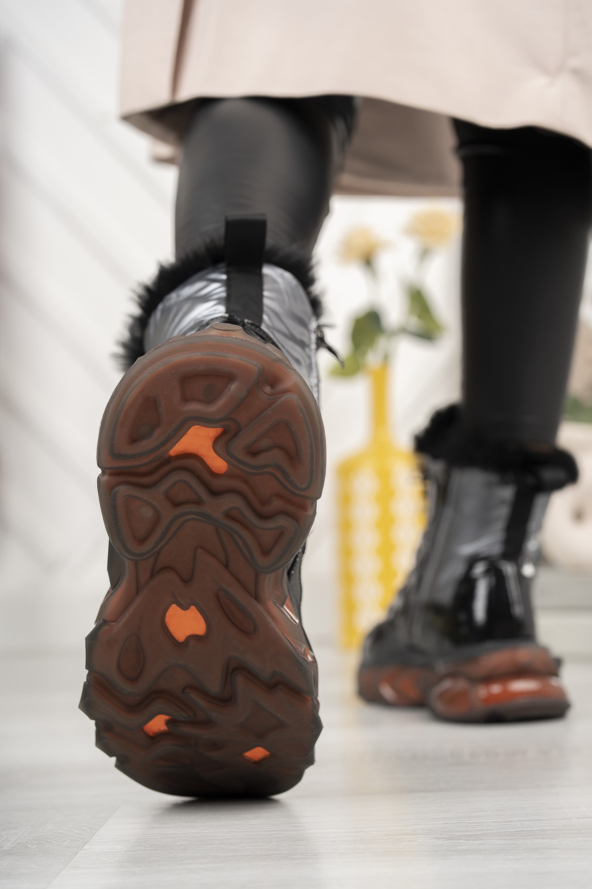 Alaska Su Geçirmez Kürklü Kaymaz Taban Kadın Kar Botu - Görsel 9