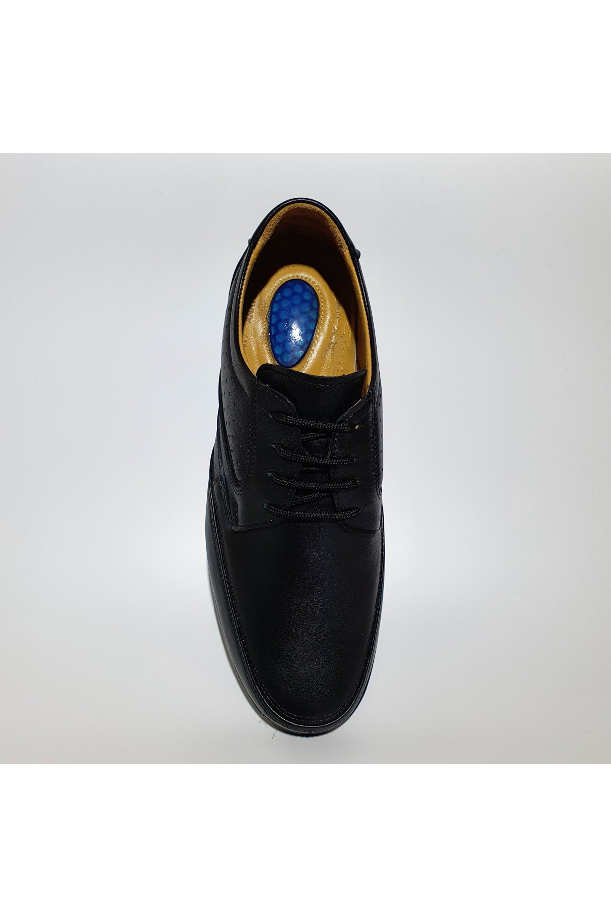 Öztürk Bağcıklı Topuk Destekli Konfor Ortopedik Kışlık Hakiki Deri Erkek Ayakkabı AY-961 - Görsel 5