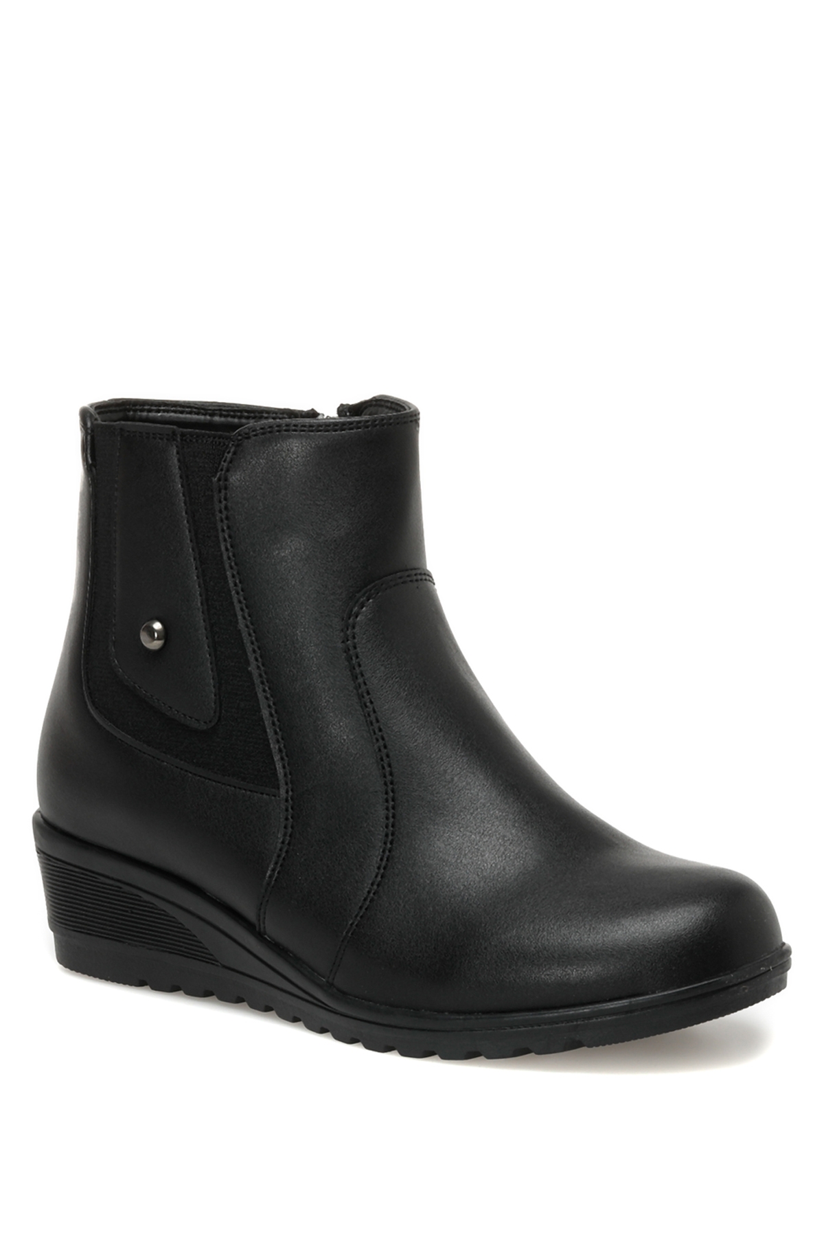 Polaris Polaris 162297.Z2PR Siyah Kadın Dolgu Topuk Ayakkabı Bot | Flo Siyah - 3. görsel