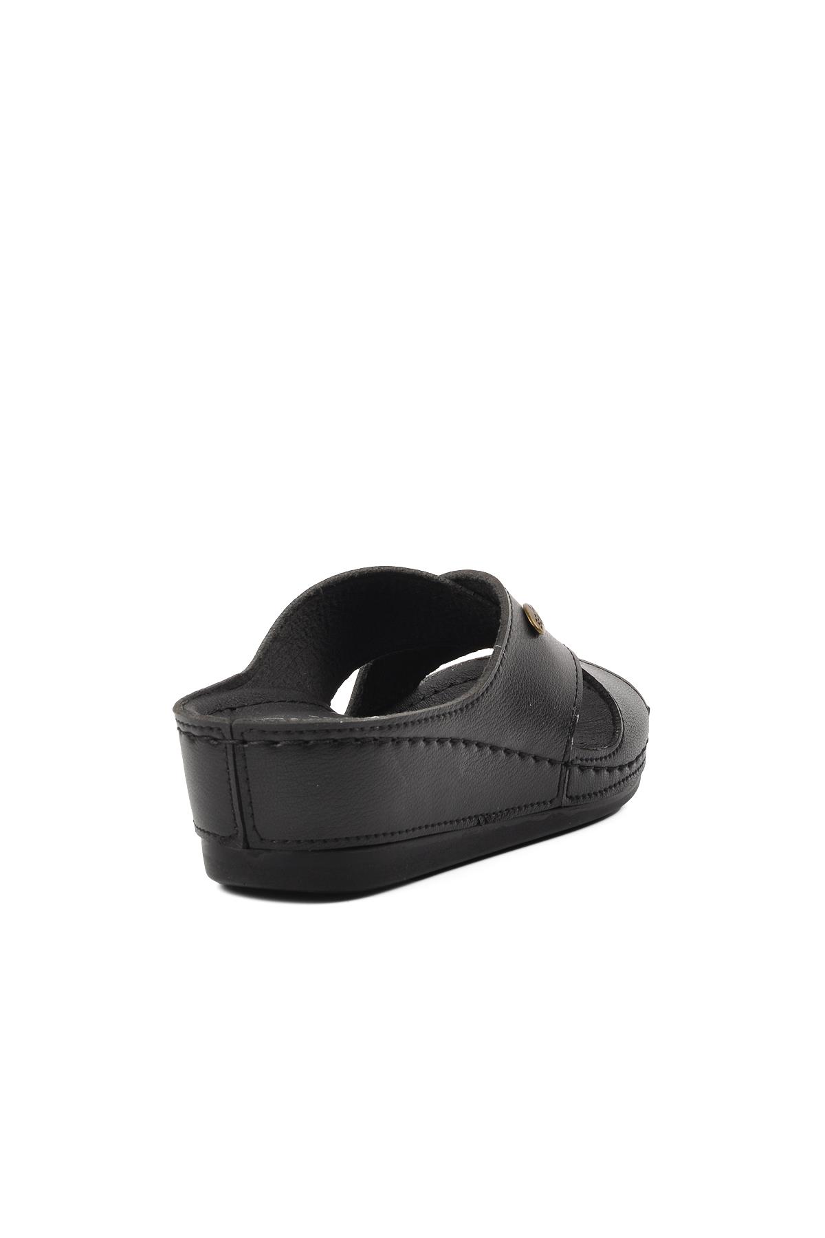 15.032 Siyah Kadın Dolgu Topuk Terlik - Görsel 5