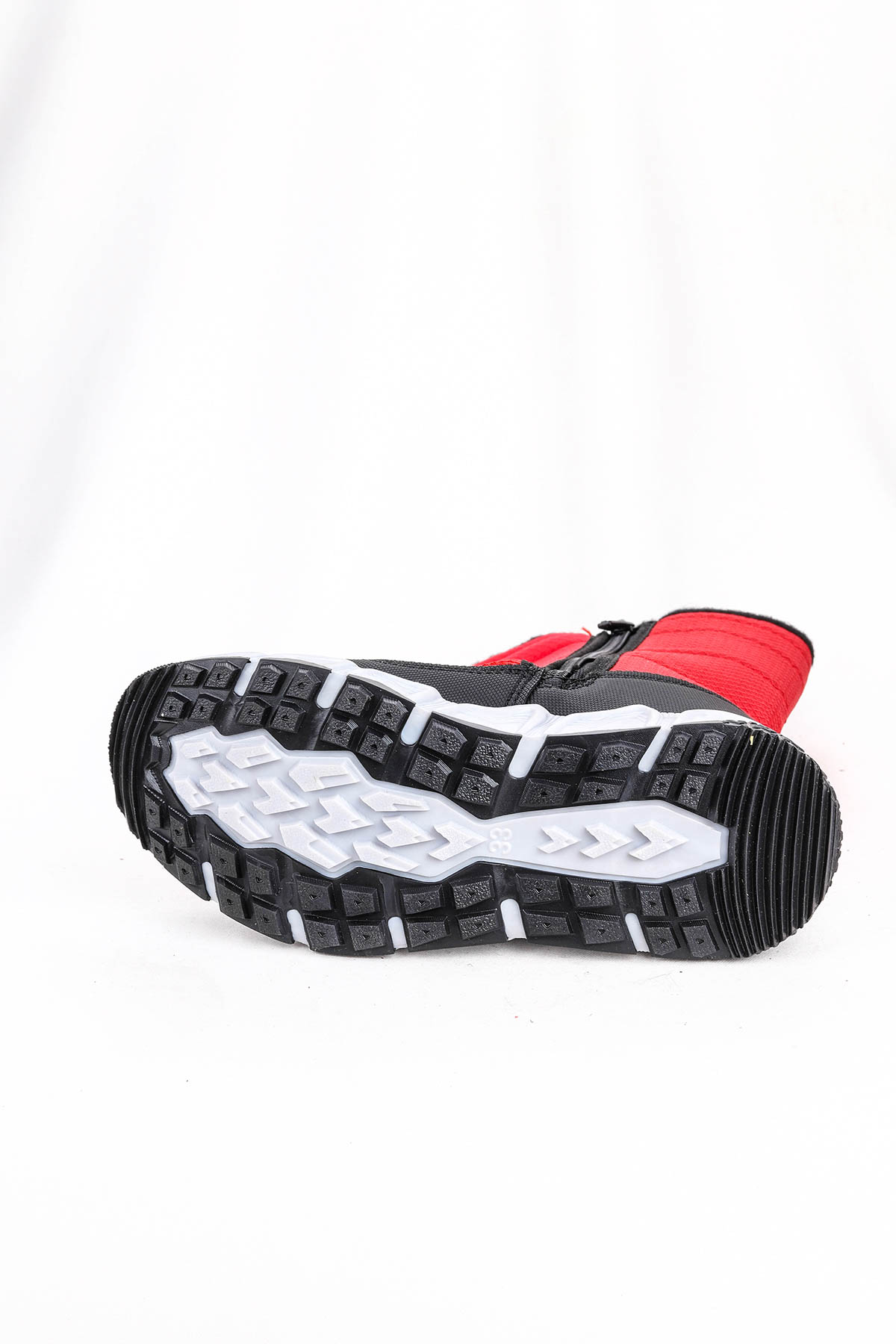 Molina Suya Dayanıklı Fermuarlı Kız/Erkek Çocuk Kar Bot Ayakkabı Kırmızı - Görsel 4