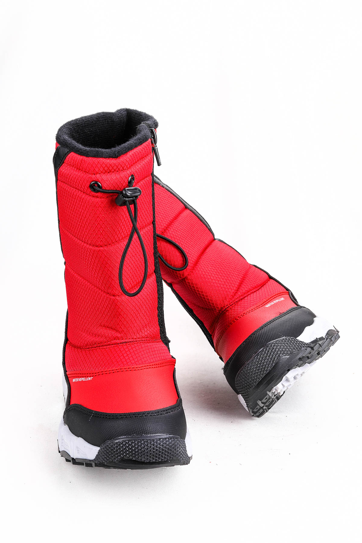 Molina Suya Dayanıklı Fermuarlı Kız/Erkek Çocuk Kar Bot Ayakkabı Kırmızı - Görsel 5