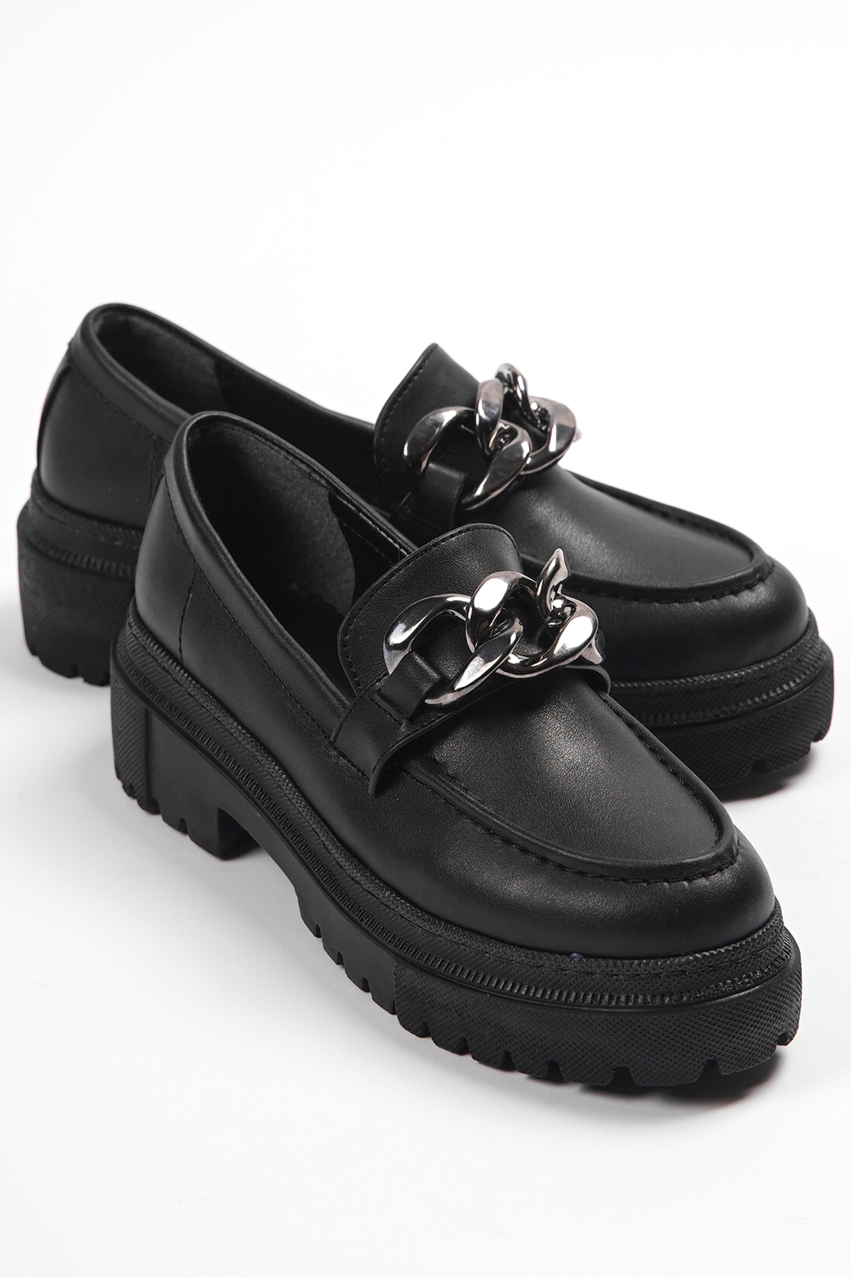 Movi Siyah Deri Günlük Kullanım Leofer Kadın Ayakkabı - Görsel 3