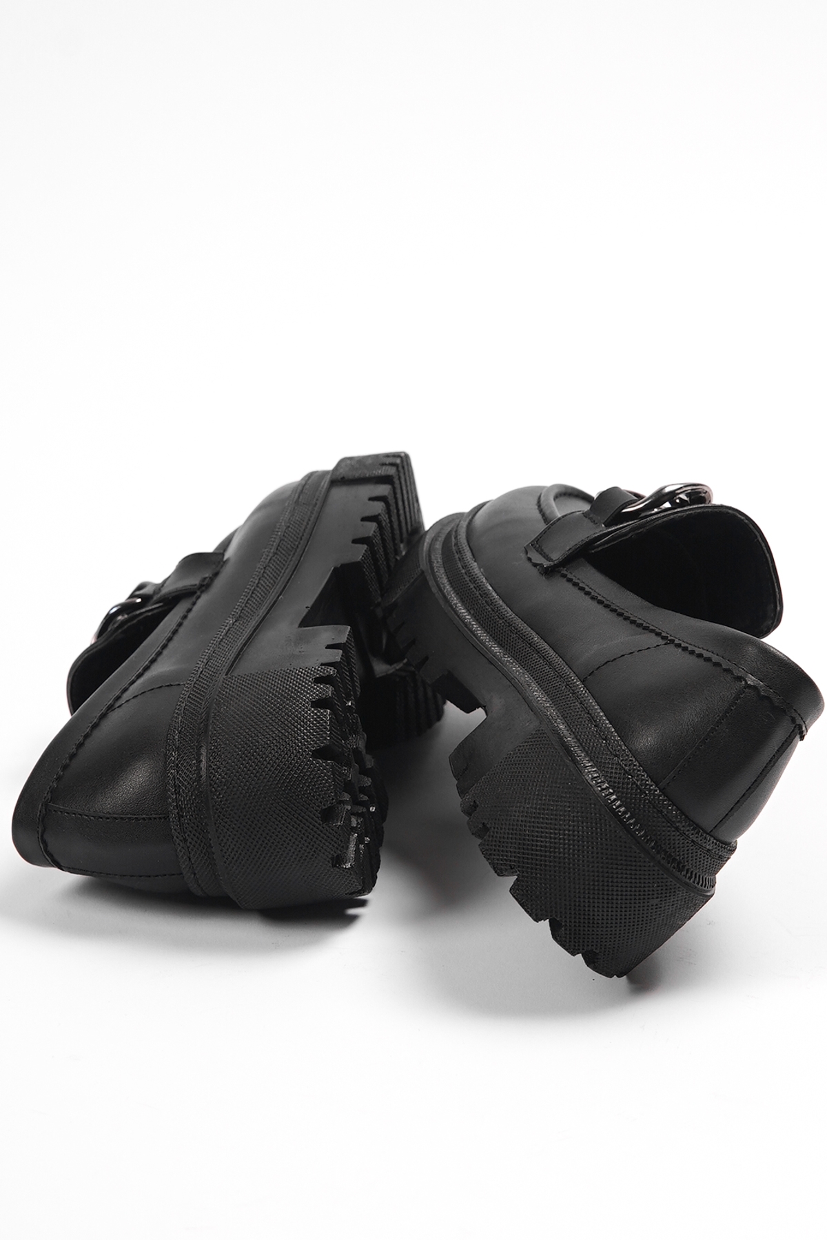 Movi Siyah Deri Günlük Kullanım Leofer Kadın Ayakkabı - Görsel 6