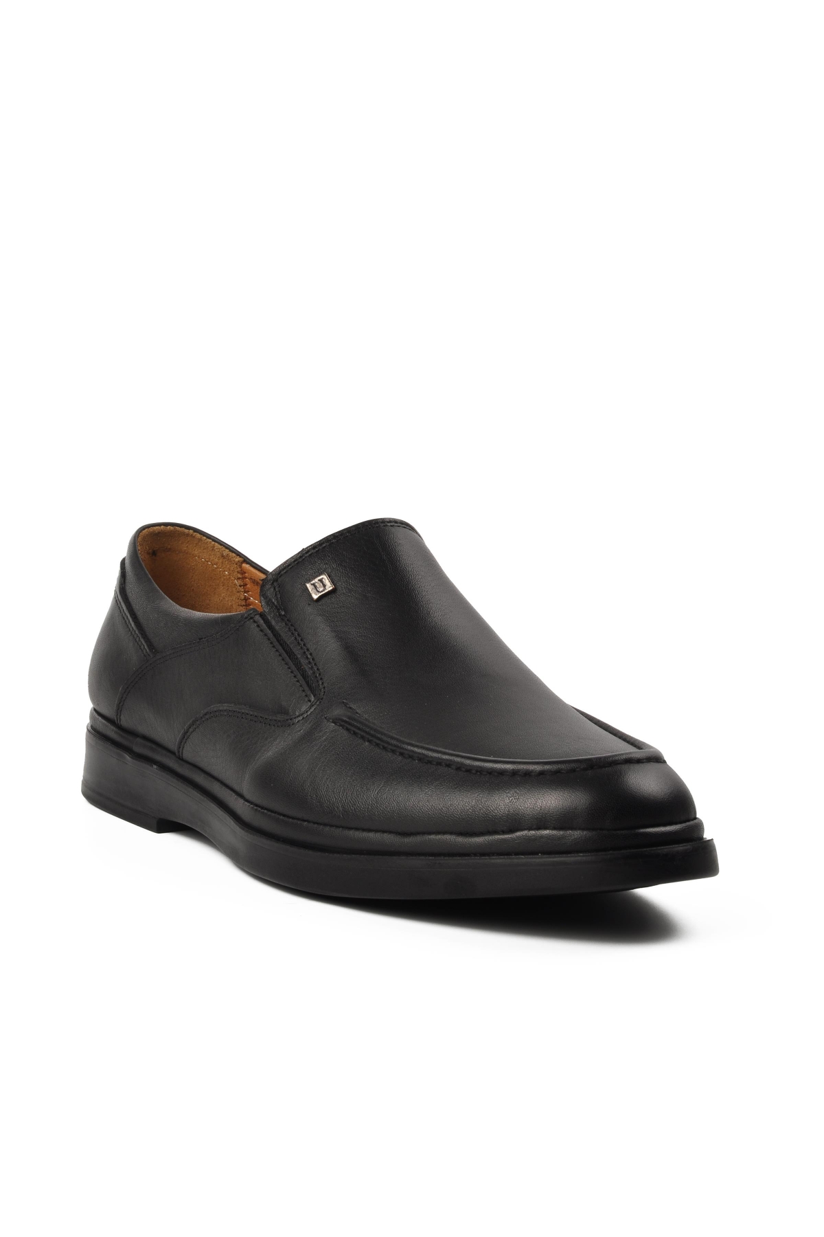 327 Siyah Hakiki Deri Erkek Günlük Ayakkabı - Görsel 4