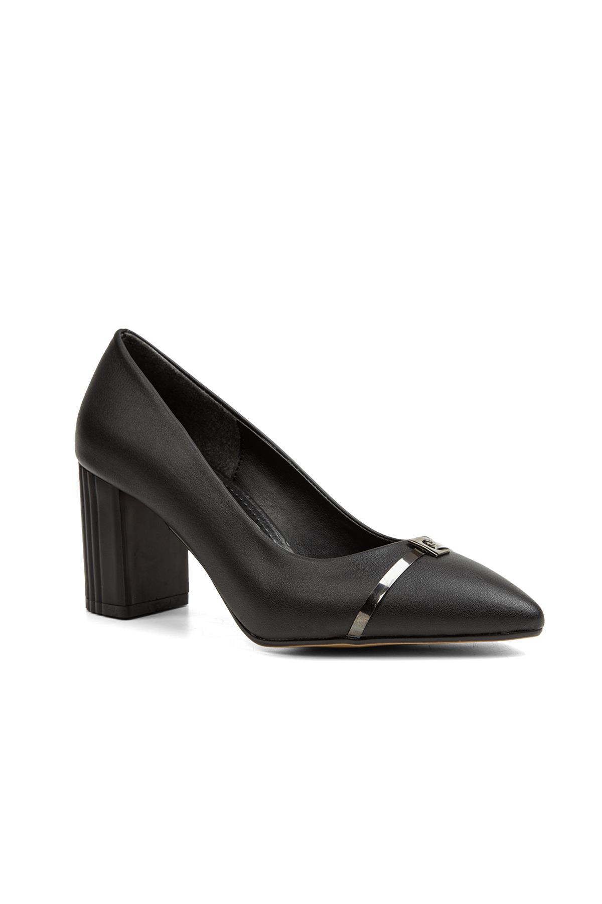 ® | PC-51203 - 3478 Siyah - Kadın Topuklu Ayakkabı - Görsel 3