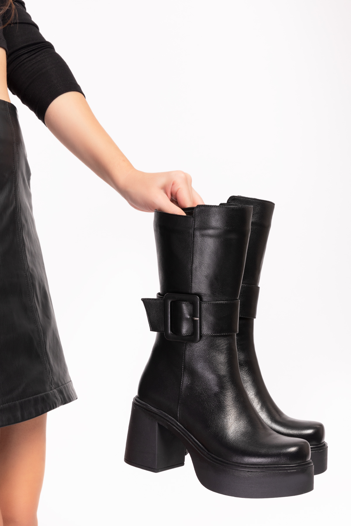 Gondol Kadın Hakiki Deri Platform Bot Anl.2442 - Görsel 8