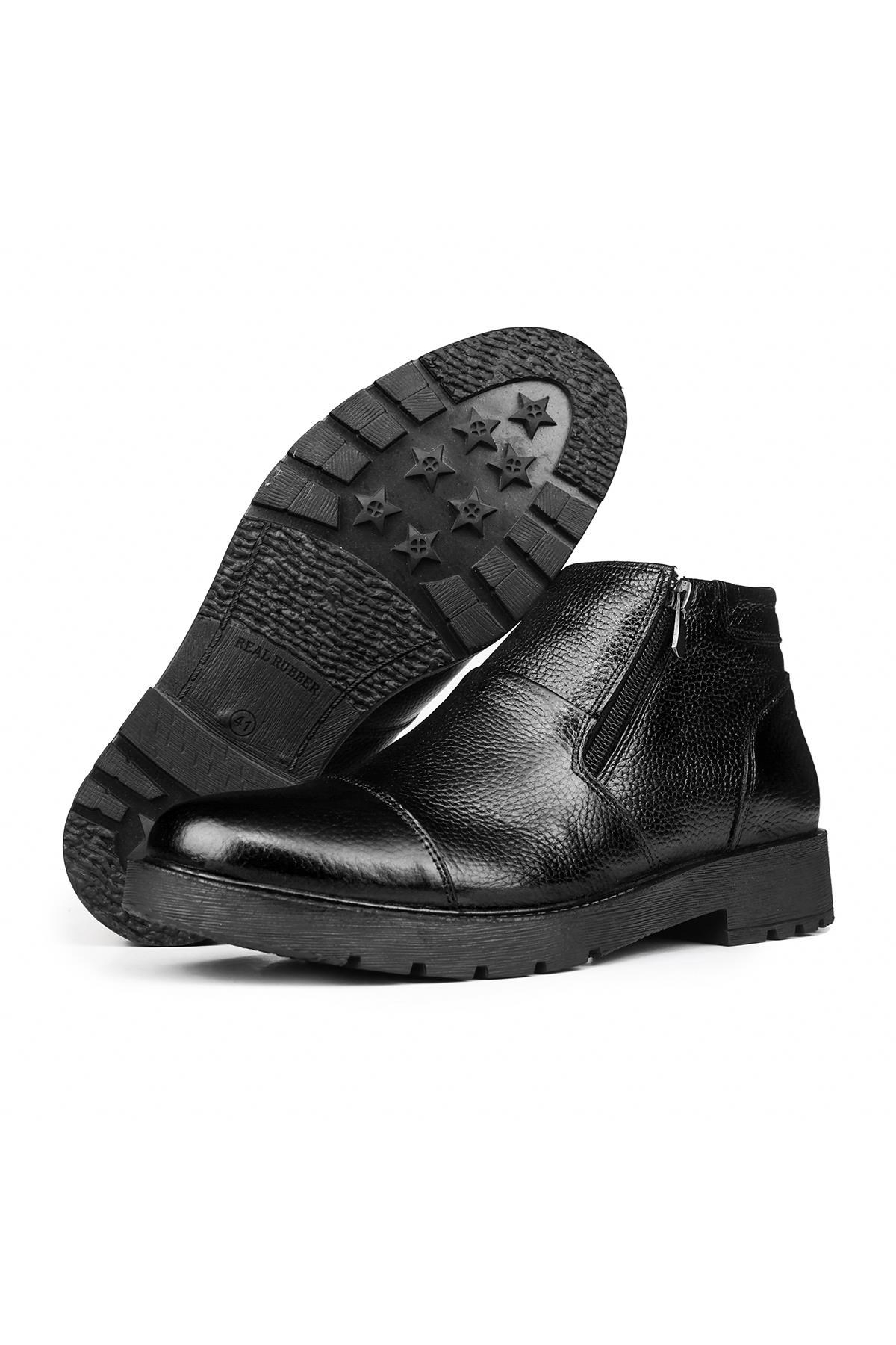 Ducavelli Liverpool Hakiki Deri Kaydırmaz Taban Fermuarlı Chelsea Günlük Bot - Görsel 3