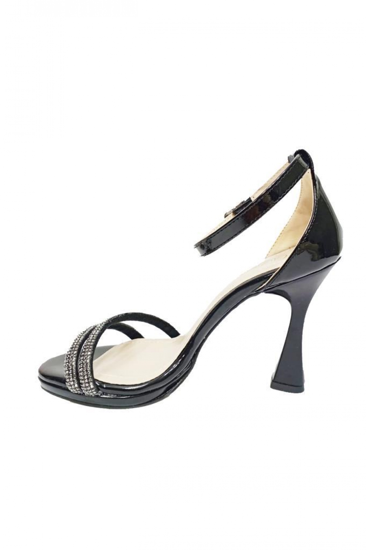 Gizem 803 Rugan Kare Topuk Taşlı Kadın Sandalet - Görsel 4