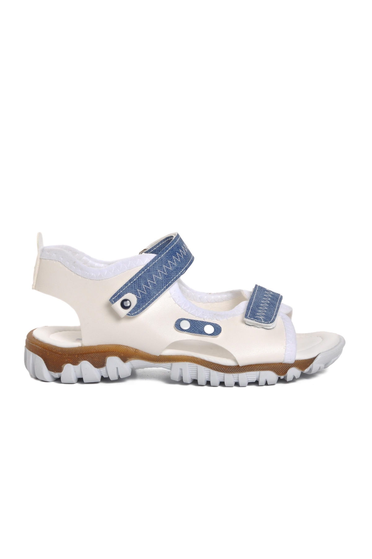 Şiringenç 22Y05 Lacivert-Kot-Beyaz Erkek Çocuk Sandalet - Görsel 3