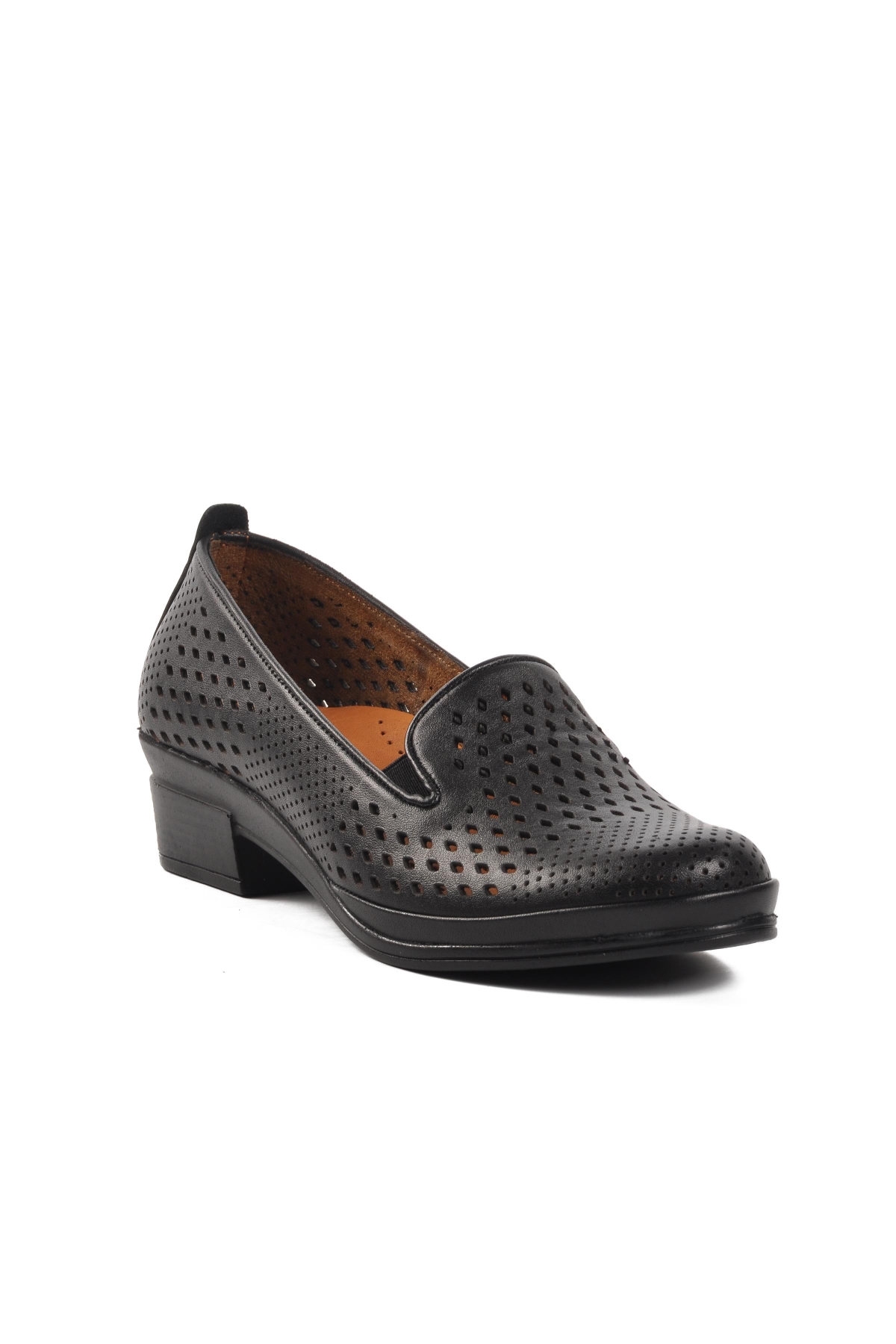 82 Siyah Hakiki Deri Kadın Günlük Ayakkabı - Görsel 4