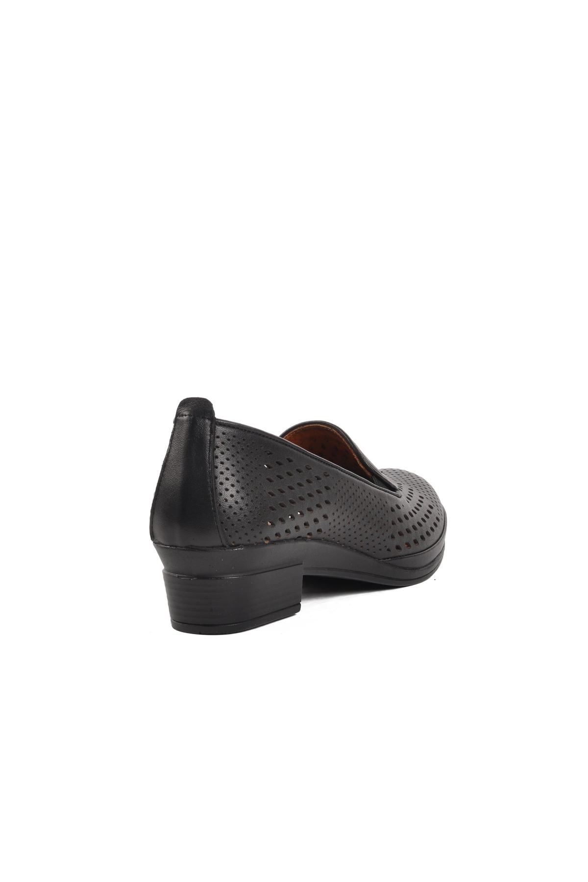 82 Siyah Hakiki Deri Kadın Günlük Ayakkabı - Görsel 5