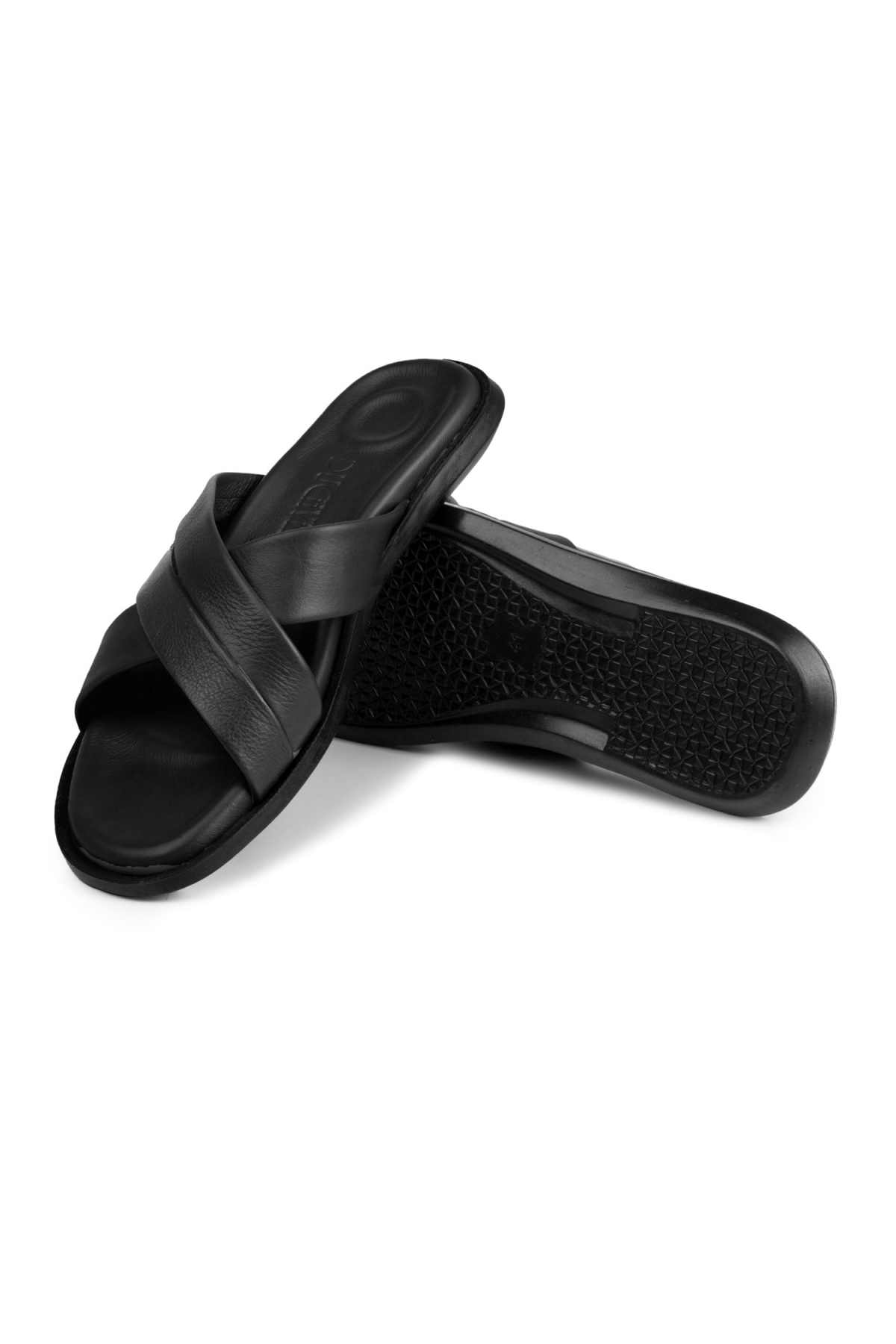 Bande Hakiki Deri Erkek Terliği, Hakiki Deri Terlik, Ortopedik Taban Terlik, Deri Terlik - Görsel 4