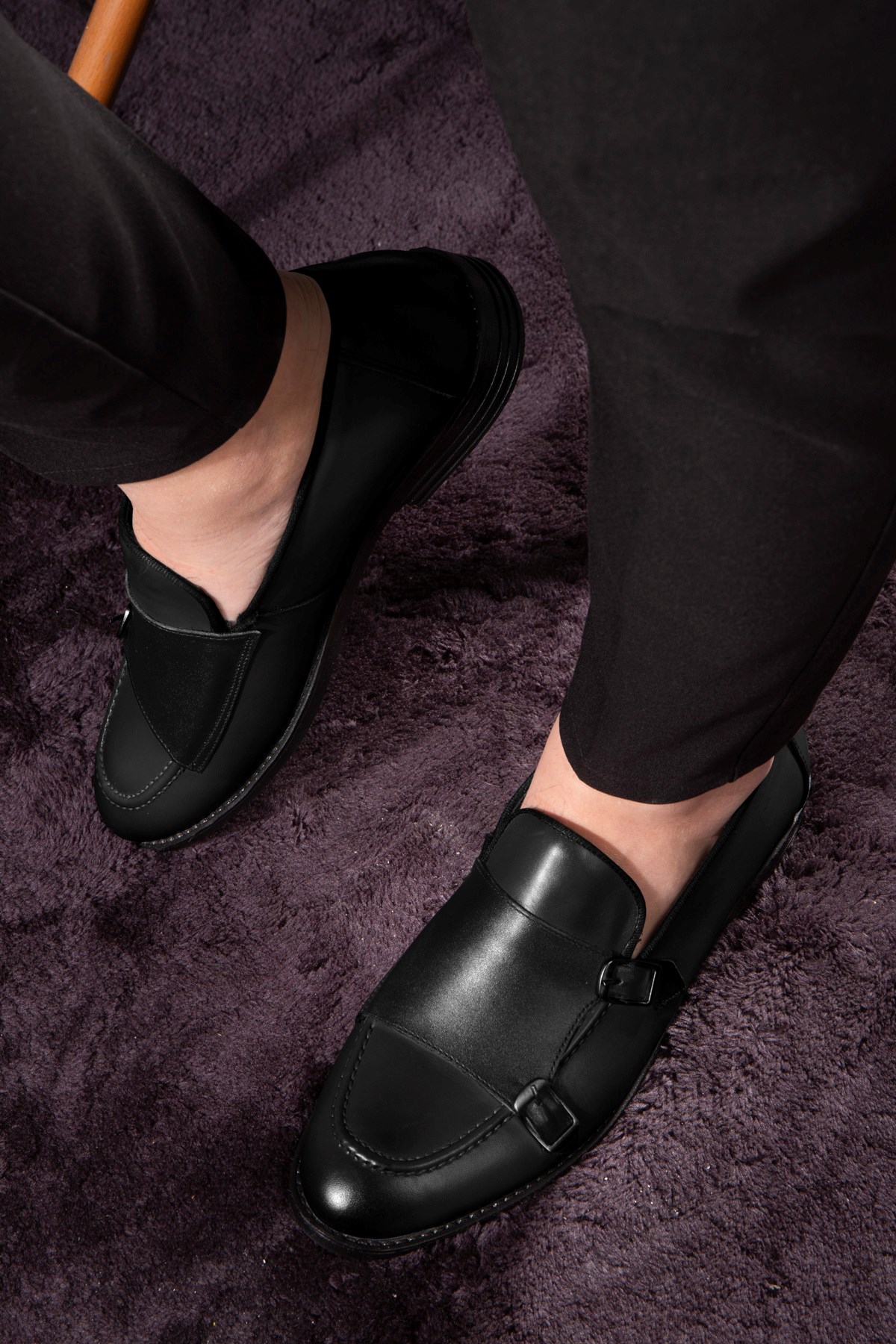 Double Hakiki Deri Erkek Klasik Ayakkabı - Görsel 6