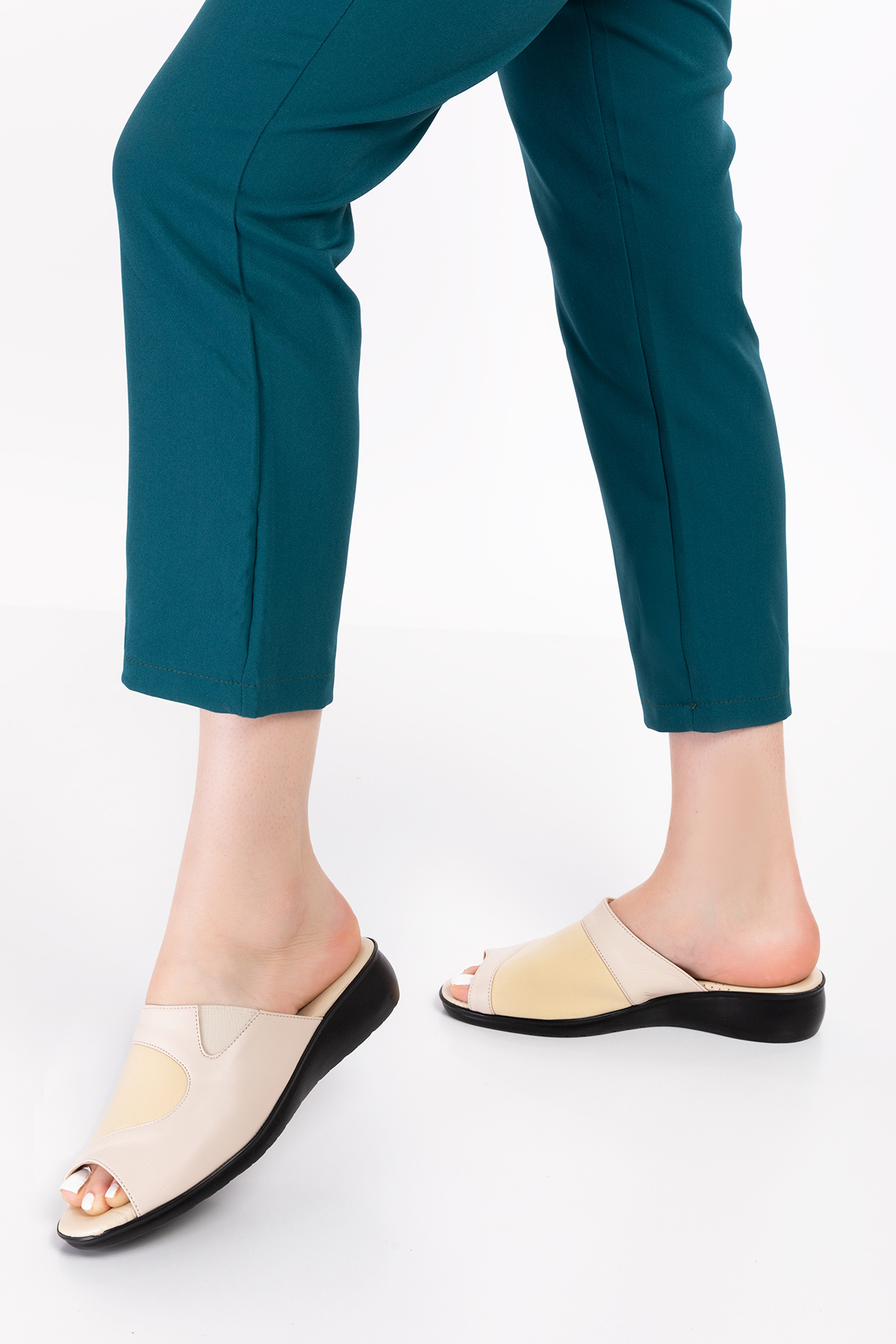 Gondol Hakiki Deri Kemik Çıkıntısına Özel Rahat Terlik özl.555 - Görsel 3