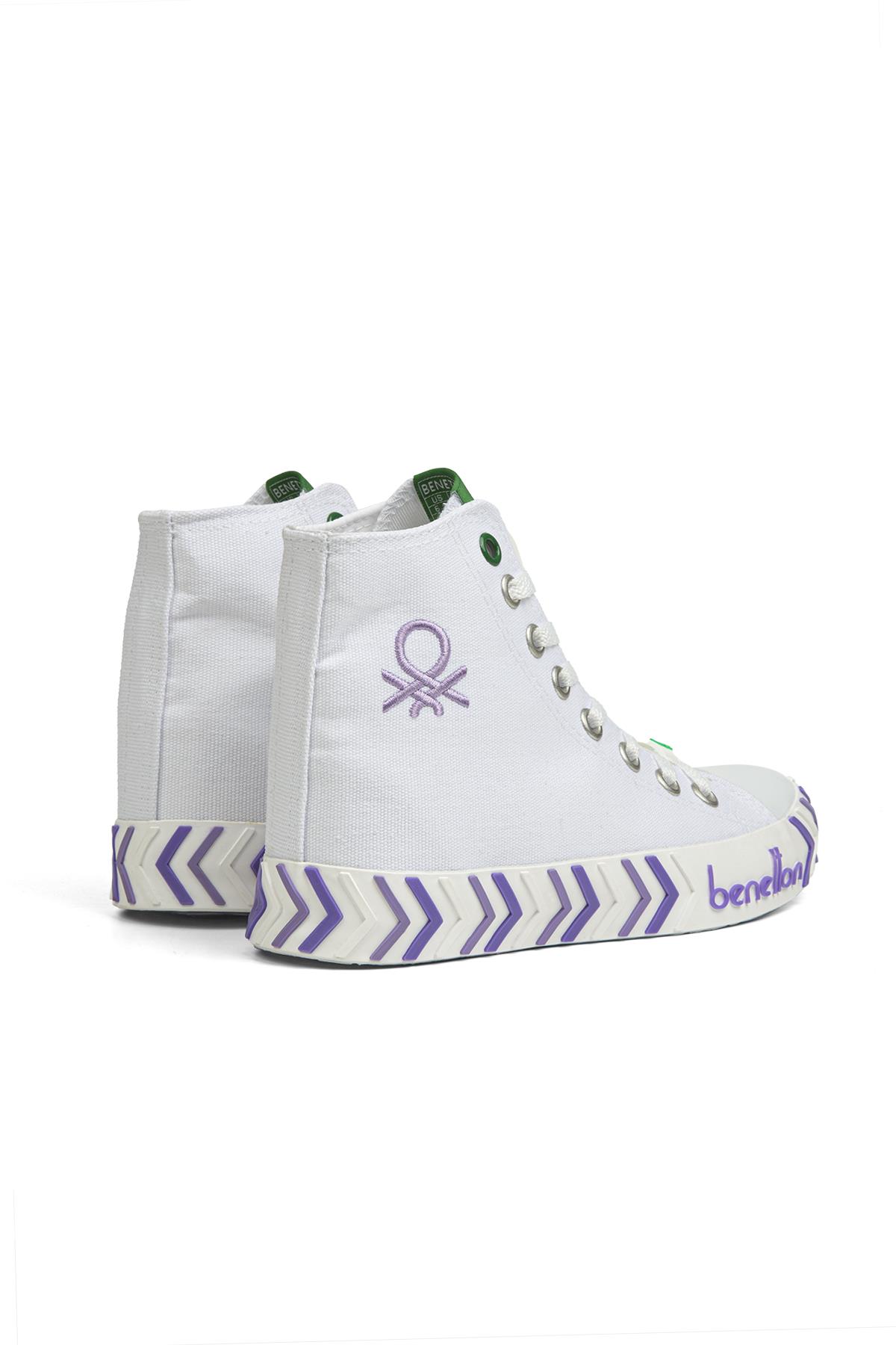 ® | BN-30625-3374 Beyaz Lila - Kadın Spor Ayakkabı - Görsel 4