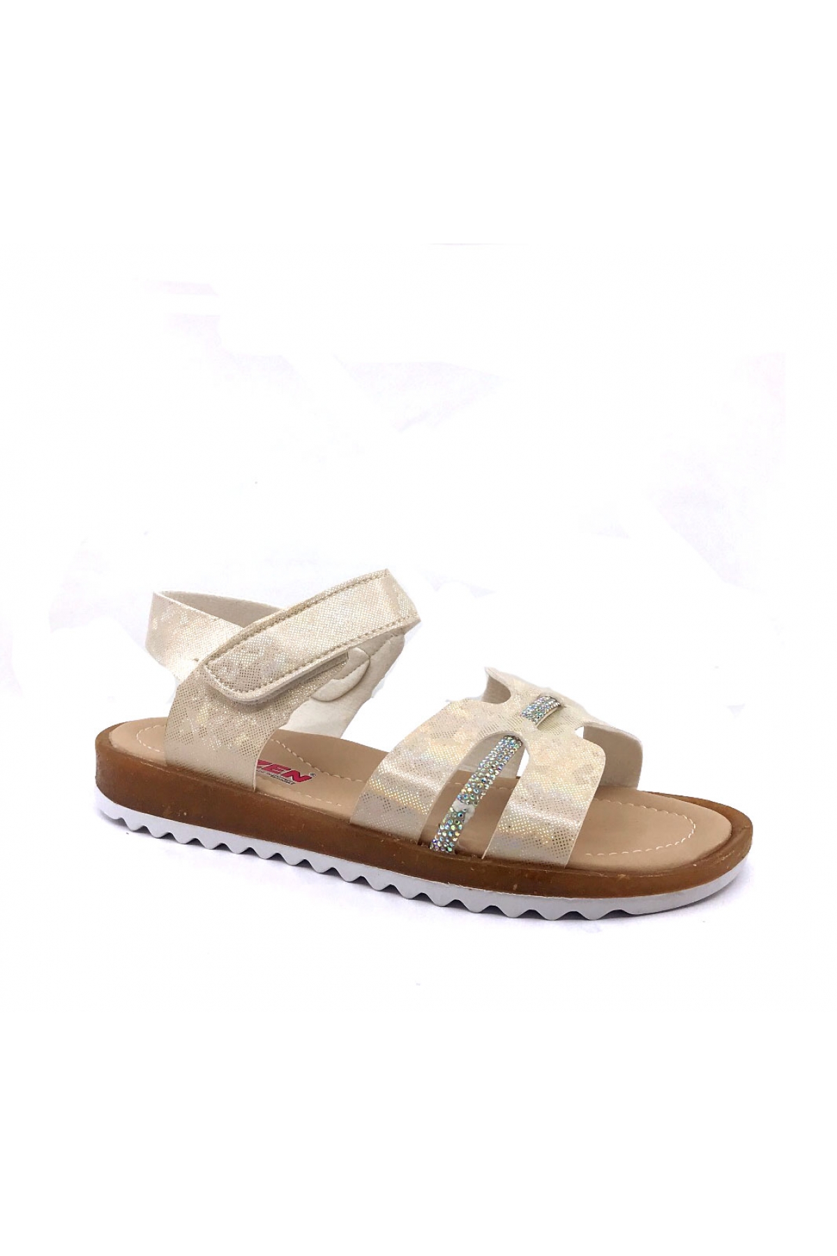 4036 Simli Taşlı Kız Çocuk Sandalet Ayakkabı - Görsel 3