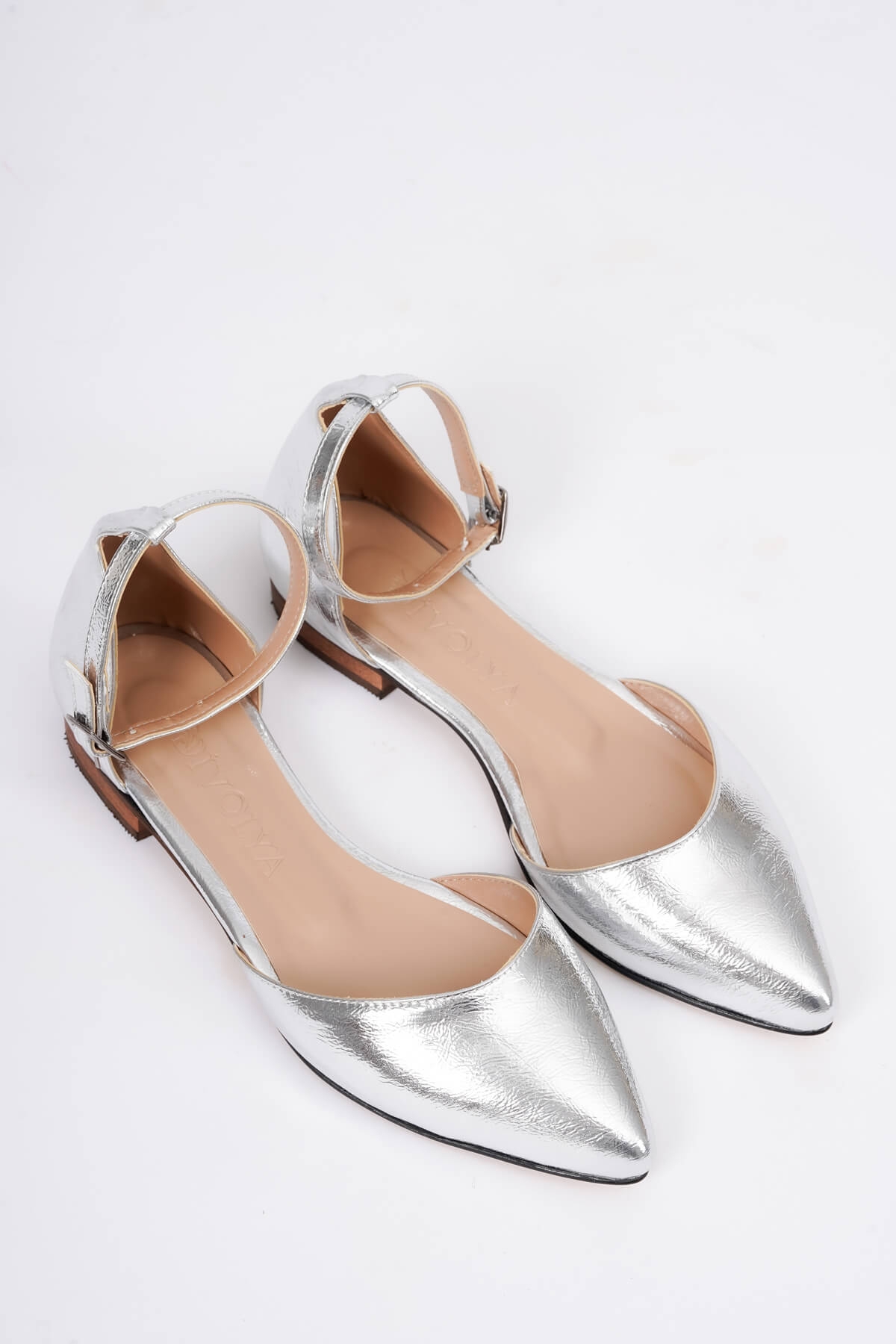 Misty Gümüş Bilekten Bantlı Sivri Burun Günlük Babet - Görsel 7