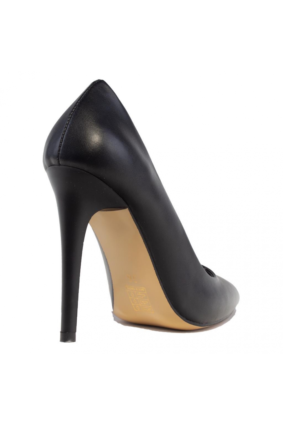 DZA07-388460 Siyah Stiletto Topuklu Kadın Ayakkabı - Görsel 5