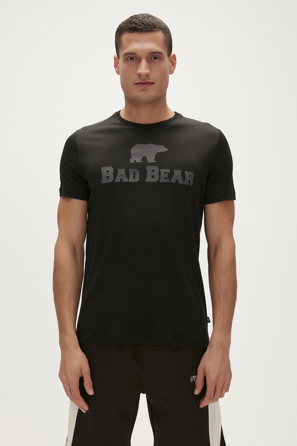 Bear Tee T-Shirt Midnight Siyah Logo Baskılı Erkek Tişört