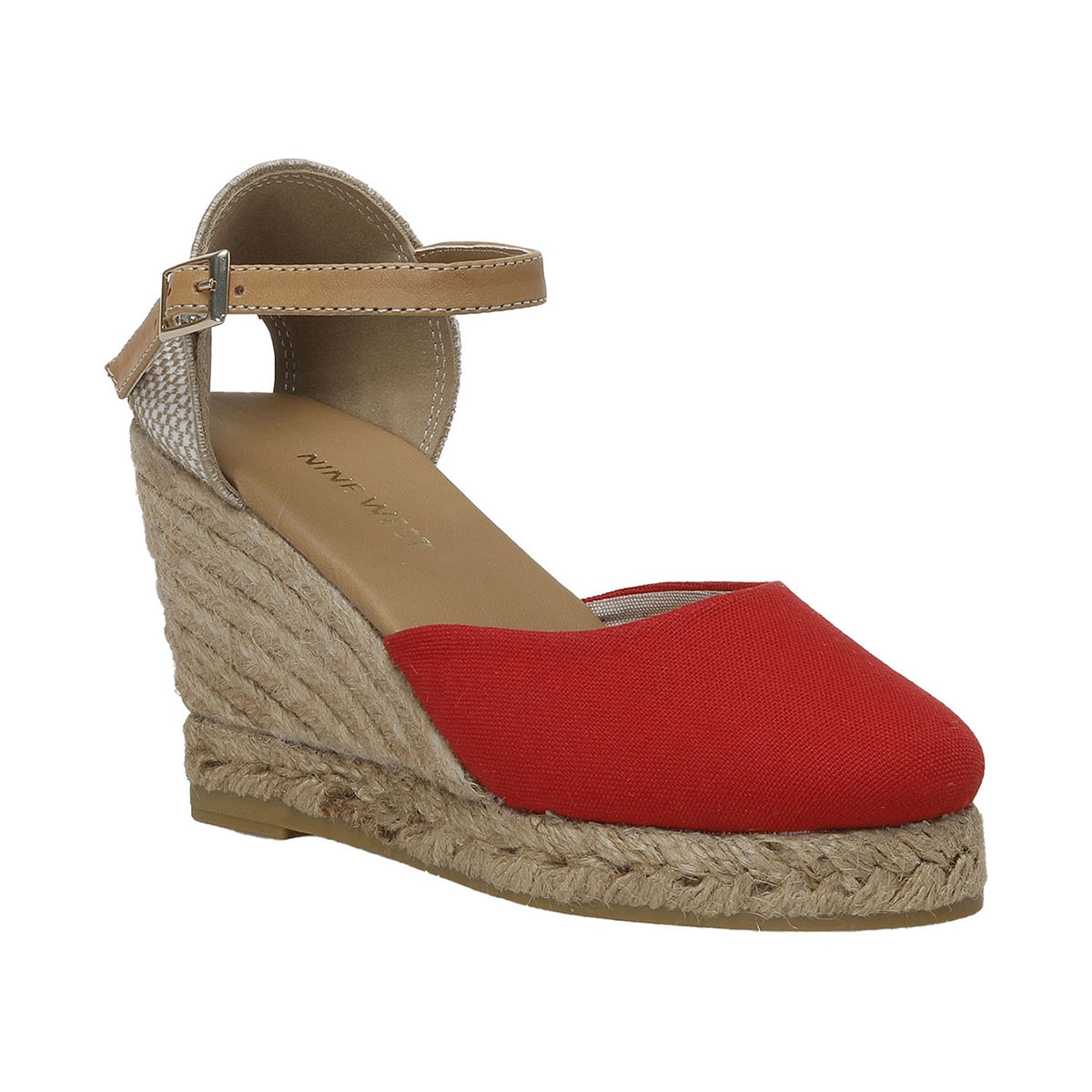Nine West EPOLA2 3FX Kırmızı Kadın Dolgu Topuk Sandalet. 2